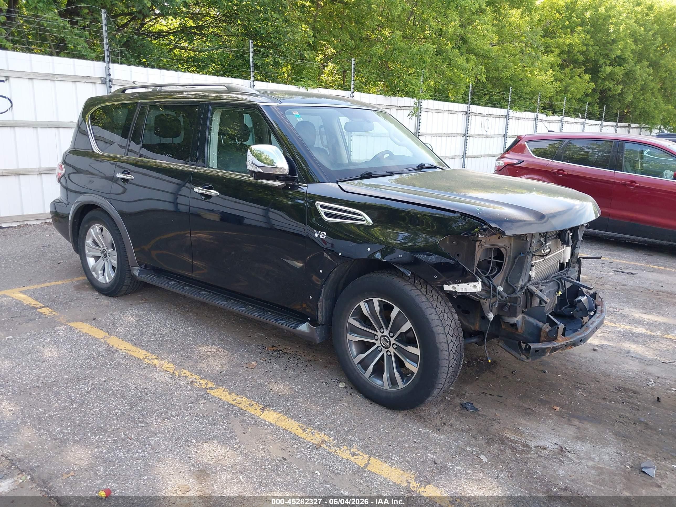 2018 Nissan Armada SV, VIN JN8AY2NC9J9558426 — Front end