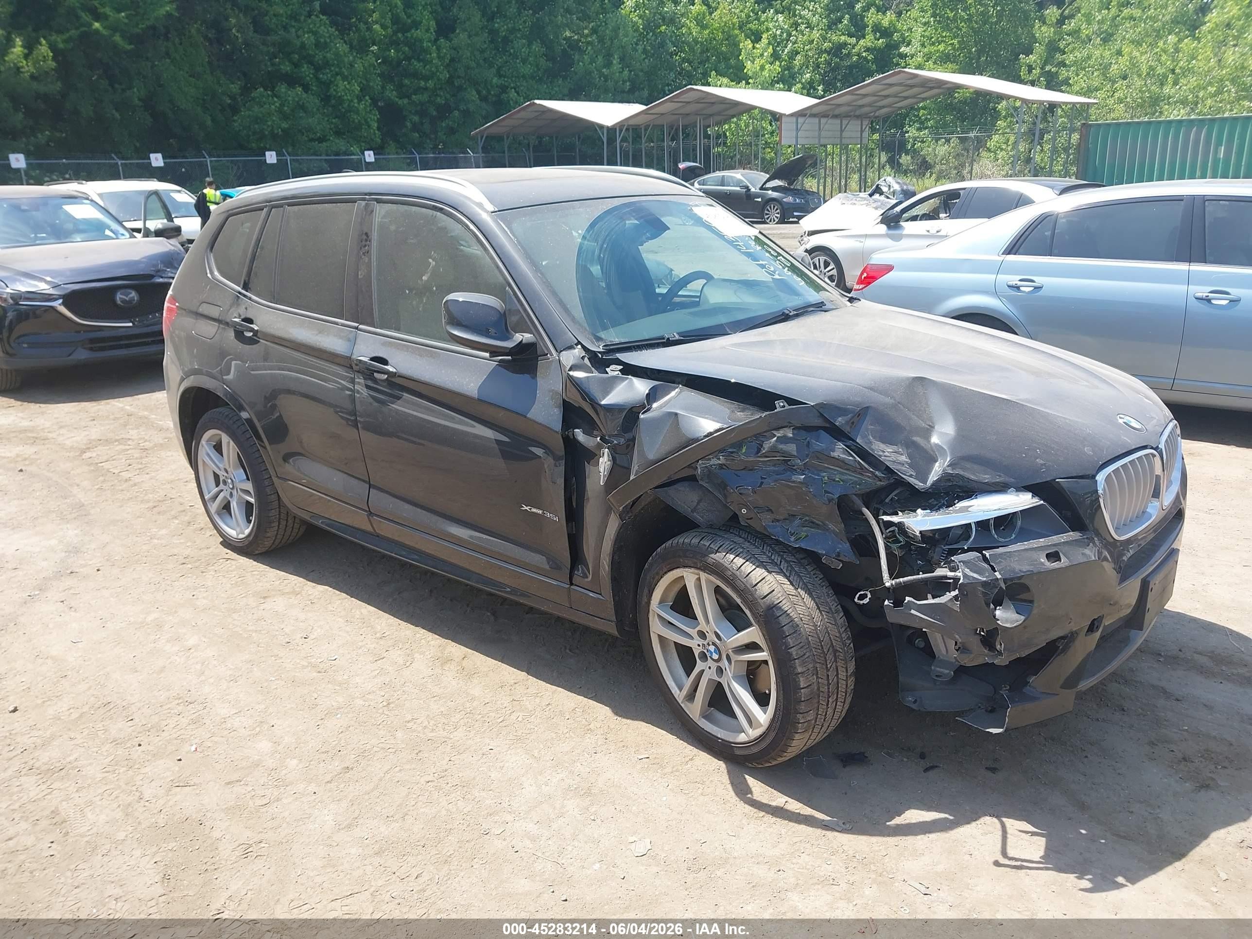 2013 BMW X3 xDrive35i, VIN 5UXWX7C50DL982959 — Front end