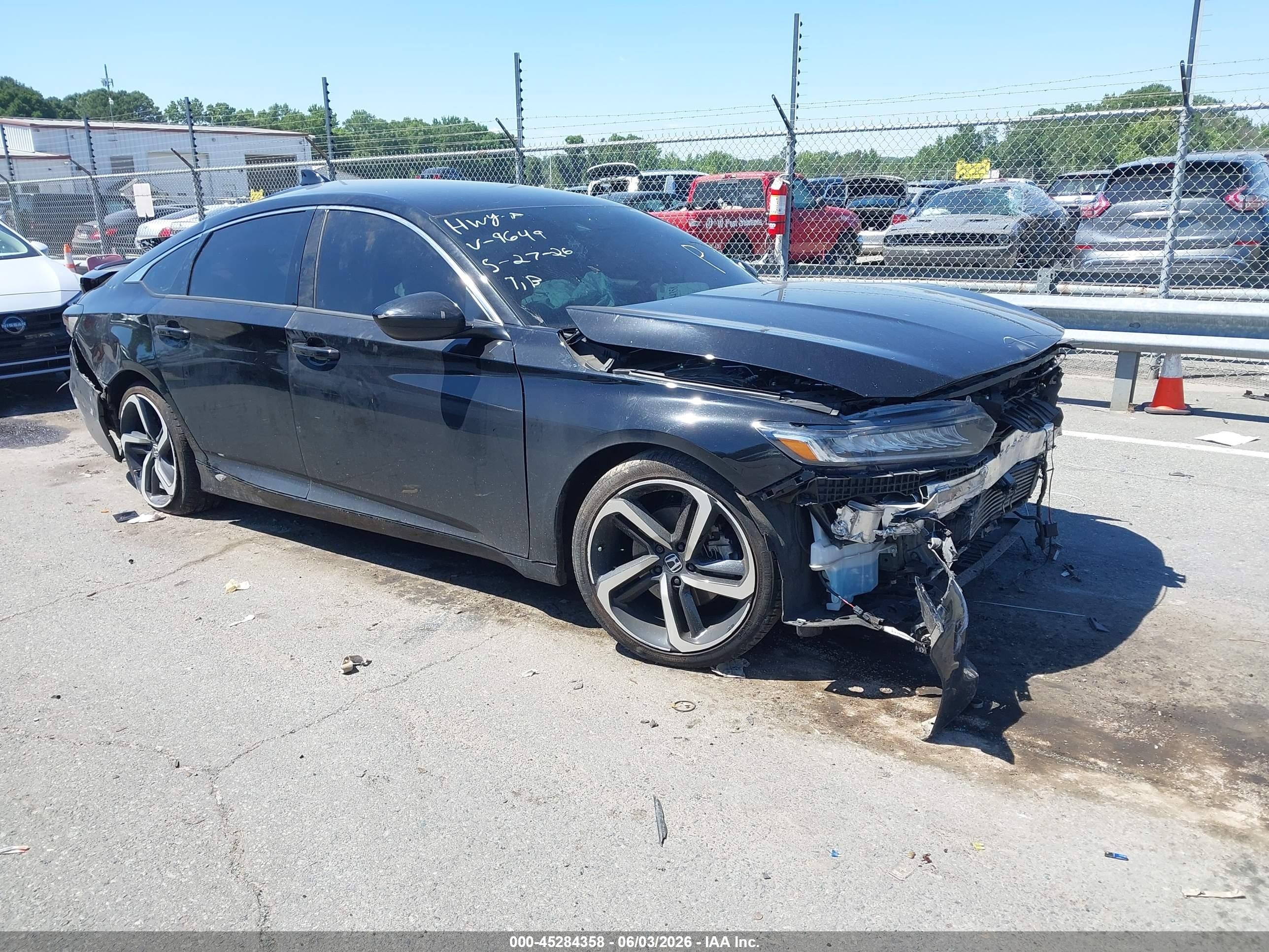 2022 Honda Accord Sport, VIN 1HGCV1F34NA109649 — Theft recovery