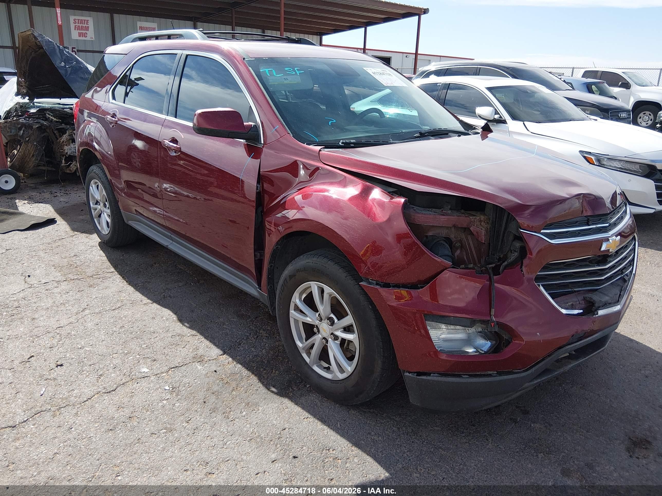 2016 Chevrolet Equinox LT, VIN 2GNALCEK8G6169487 — Front end