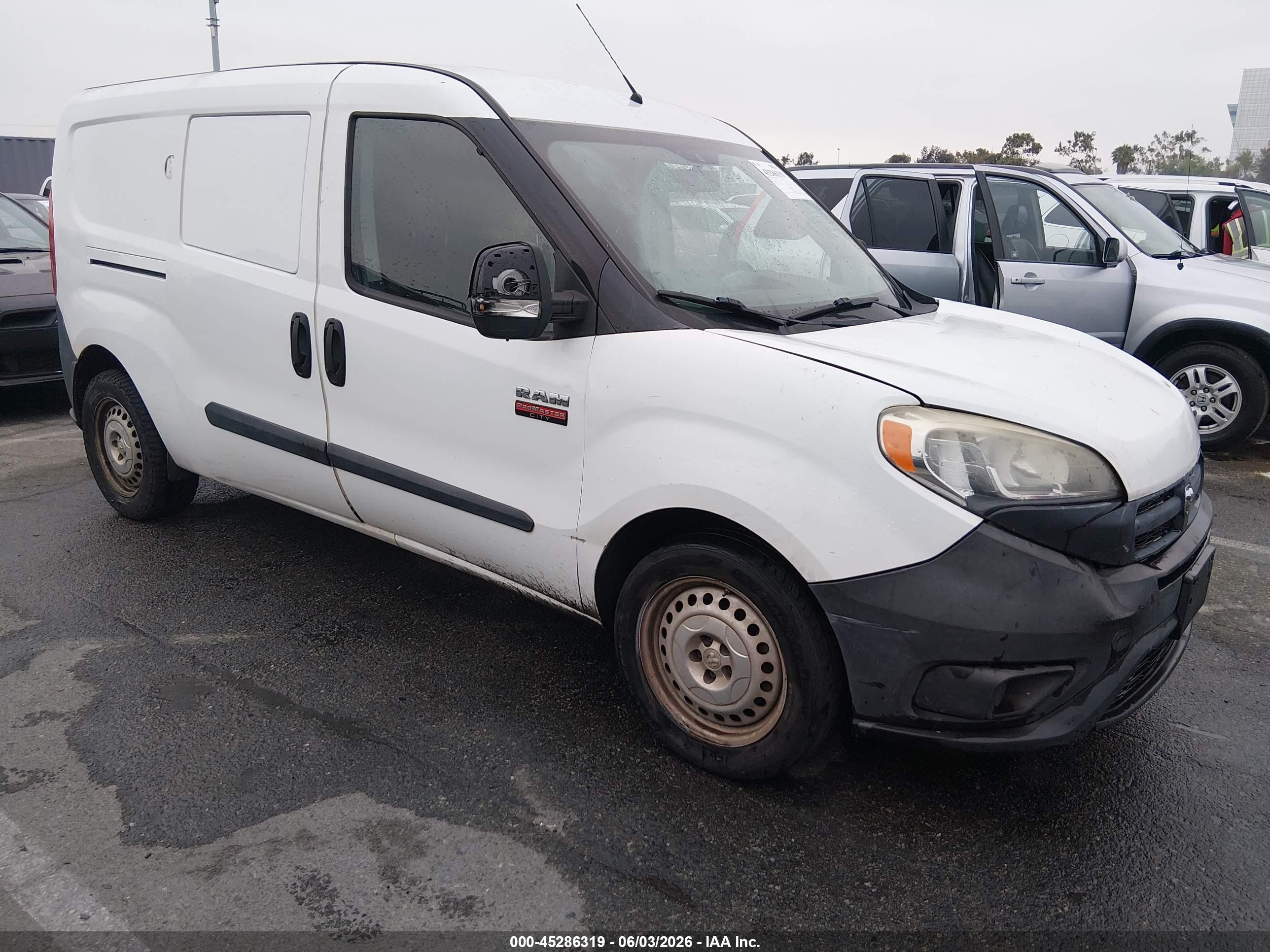 2016 Ram ProMaster City Cargo Tradesman, VIN ZFBERFAT1G6B78066 — Rear end