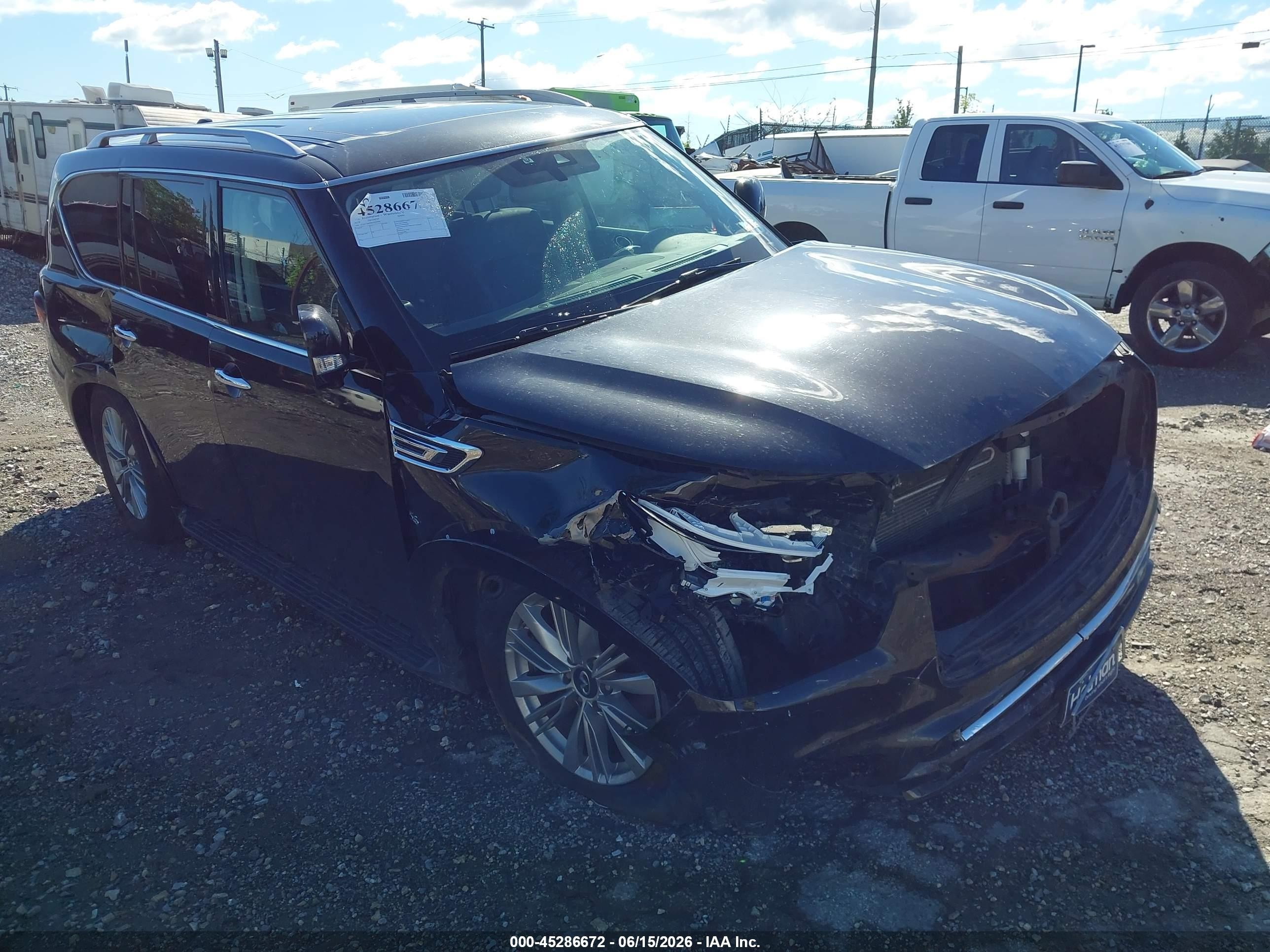 2019 Infiniti QX80 Luxe, VIN JN8AZ2NE0K9226956 — Front end