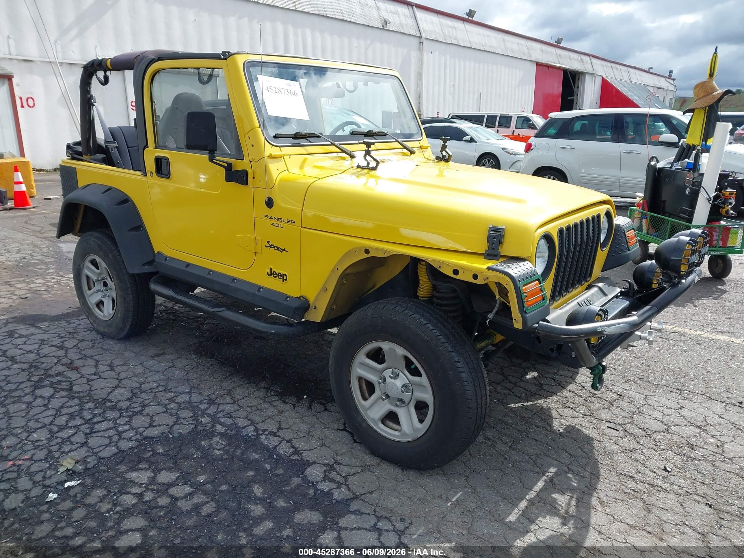 2002 Jeep Wrangler X, VIN 1J4FA39S02P759457 — Front end