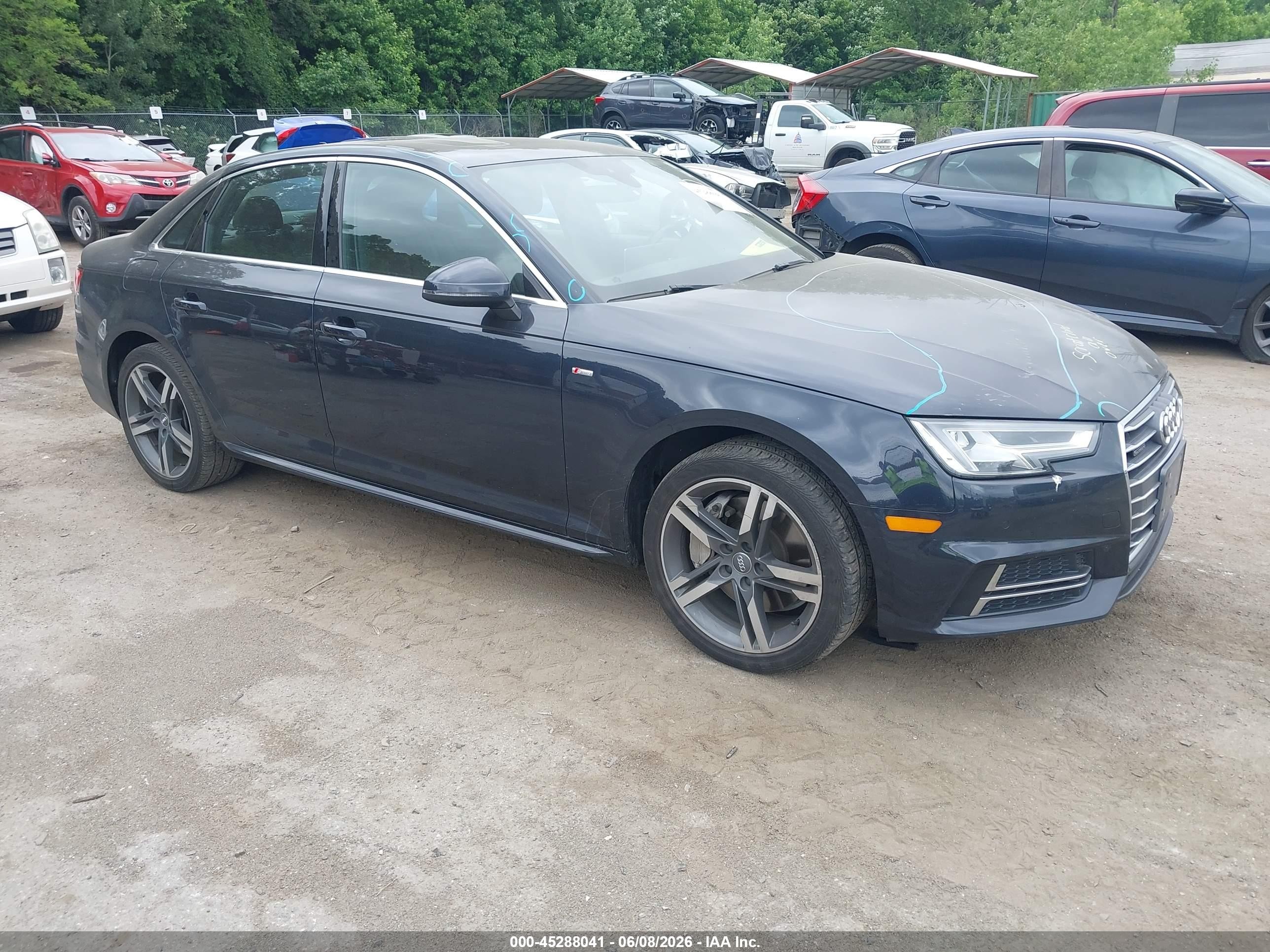 2017 Audi A4 Premium Plus, VIN WAUENAF40HN025256 — Side