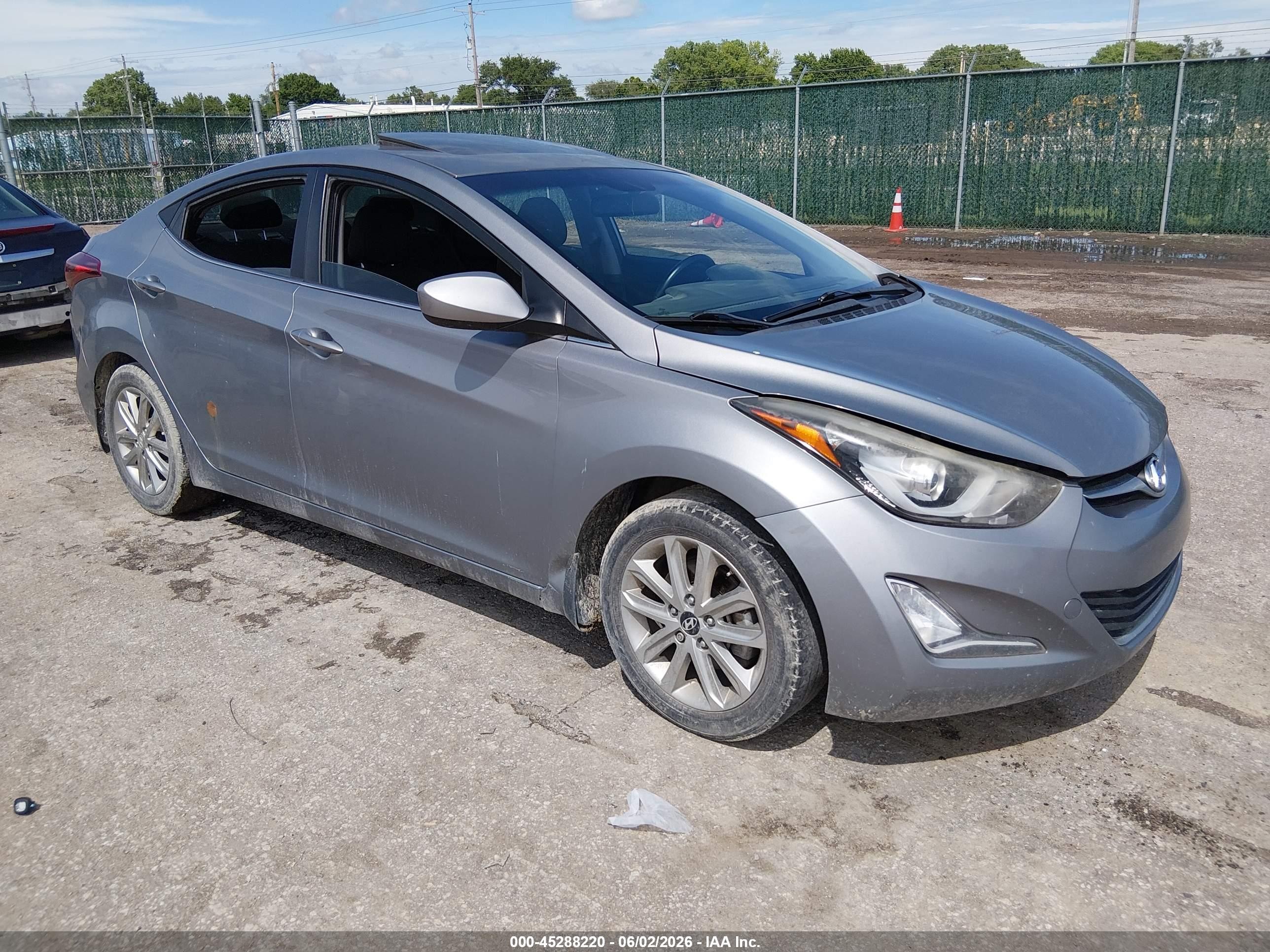 2015 Hyundai Elantra SE, VIN KMHDH4AE7FU345261 — Repossession