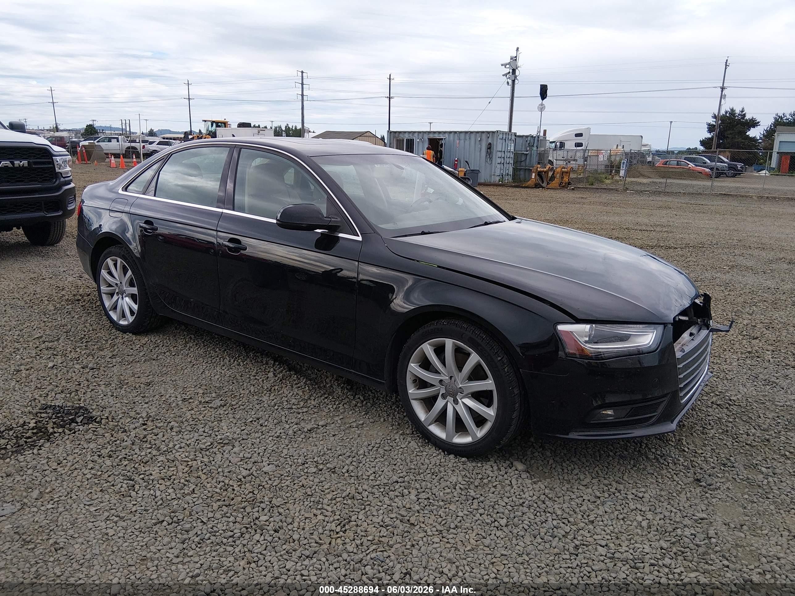 2013 Audi A4 Premium Plus, VIN WAUFFAFL4DN034626 — Front end