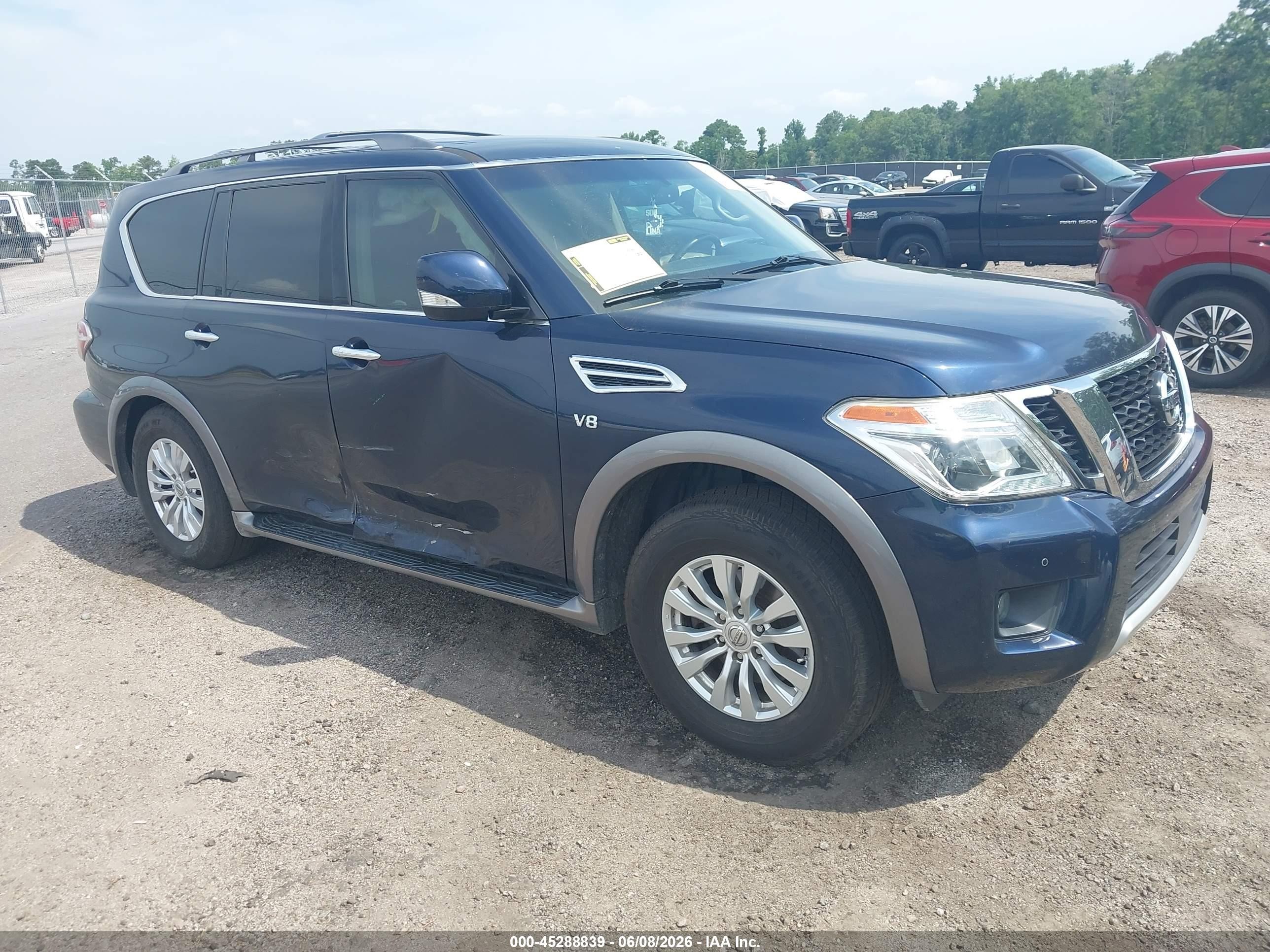 2017 Nissan Armada SV, VIN JN8AY2NC4H9503506 — Side