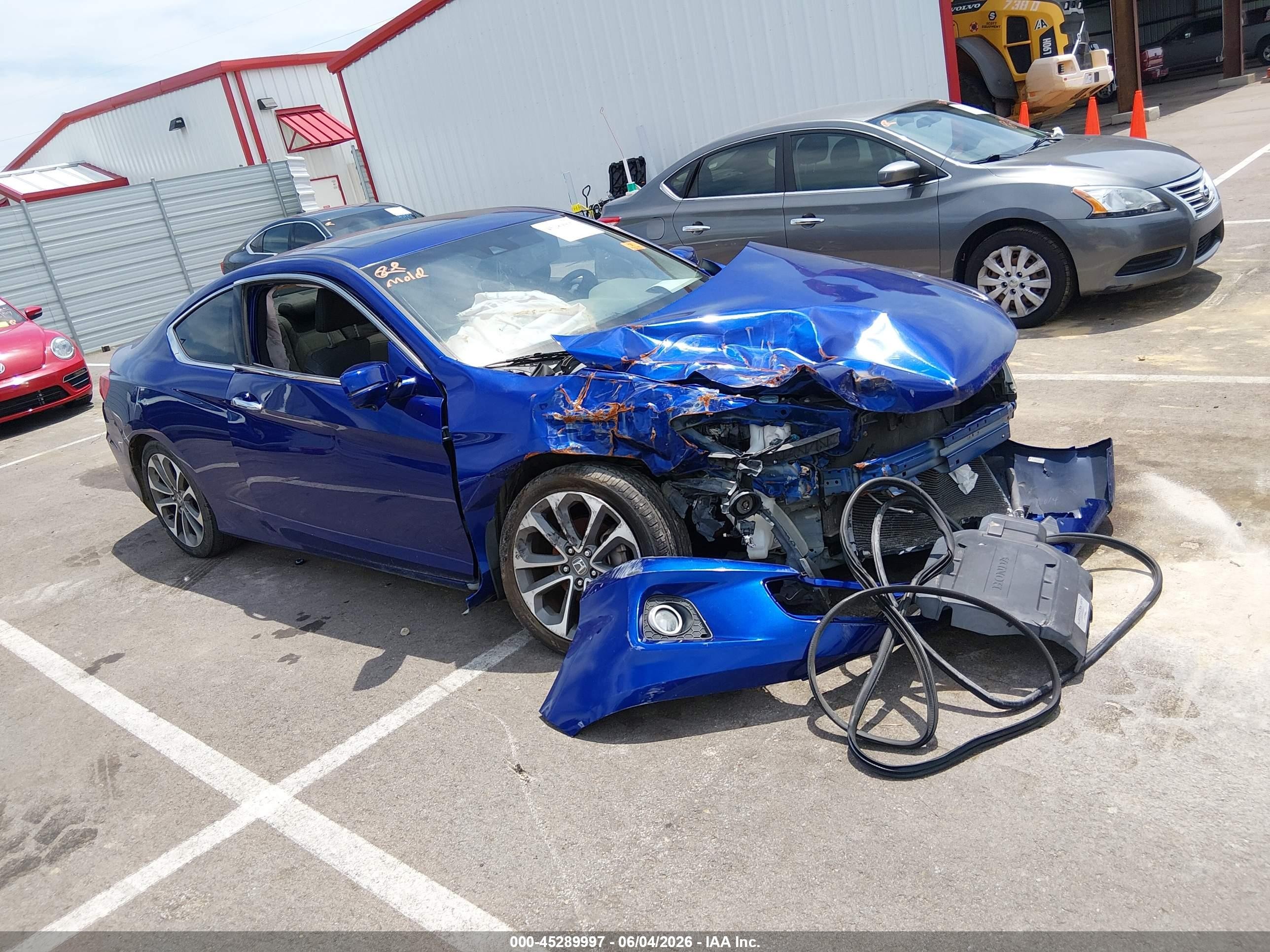 2013 Honda Accord EX-L, VIN 1HGCT2B82DA009884 — Biohazard / chemical