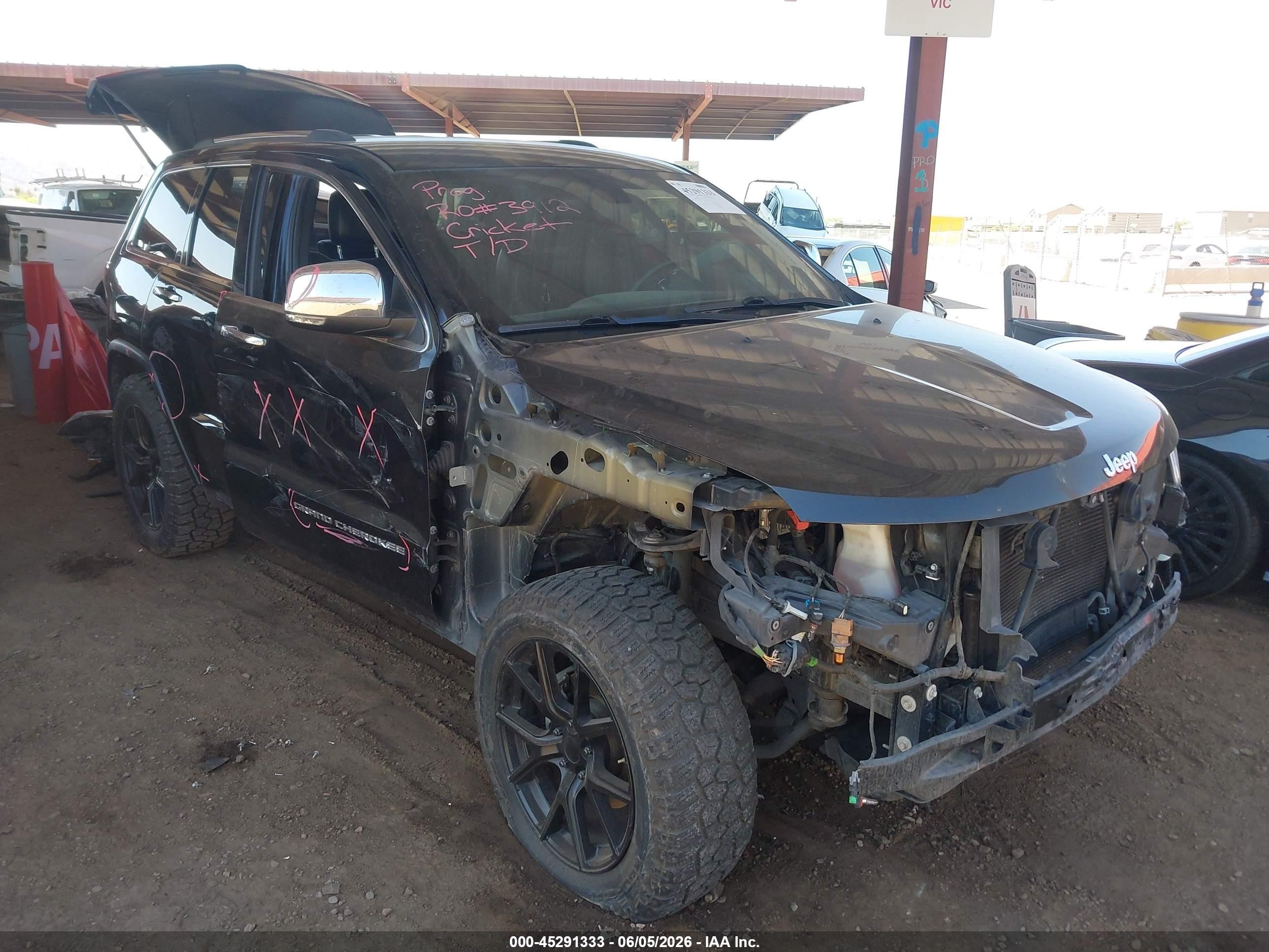 2015 Jeep Grand Cherokee Limited, VIN 1C4RJFBG2FC922018 — Not stated