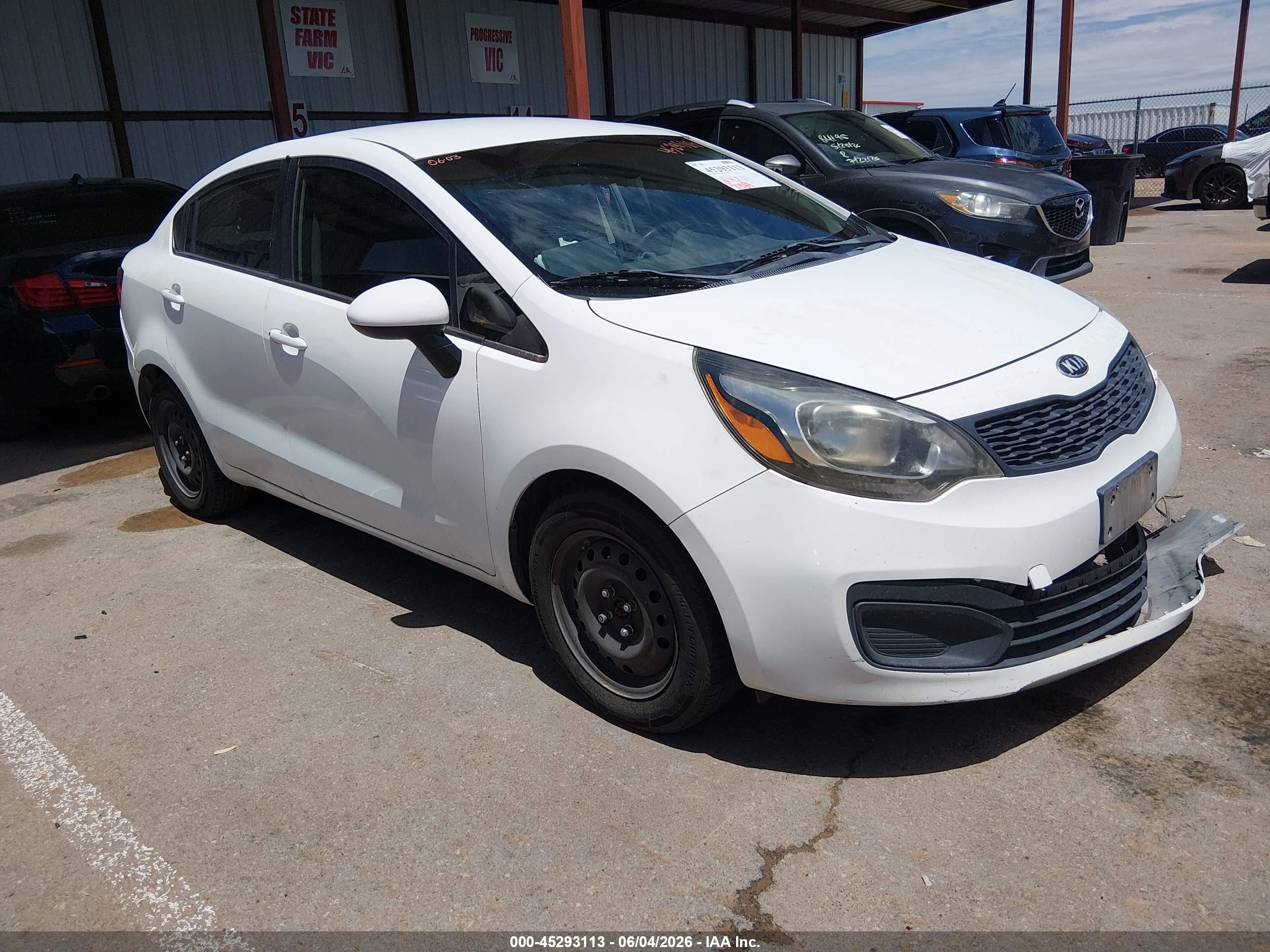2013 Kia Rio LX, VIN KNADM4A33D6291440 — Front end