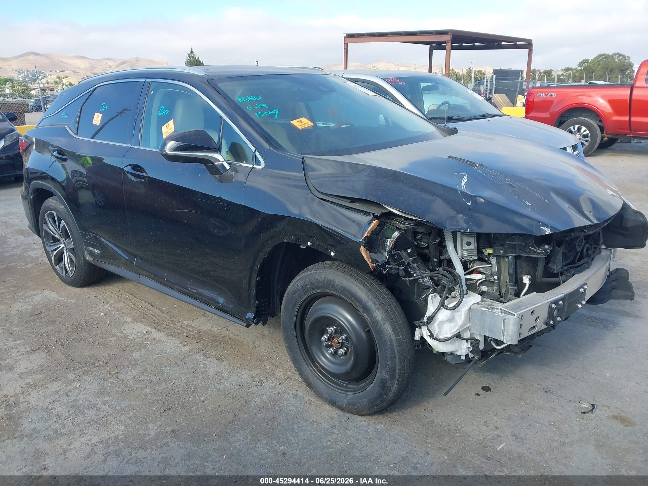 2022 Lexus RX 450h, VIN 2T2HGMDAXNC083941 — Biohazard / chemical