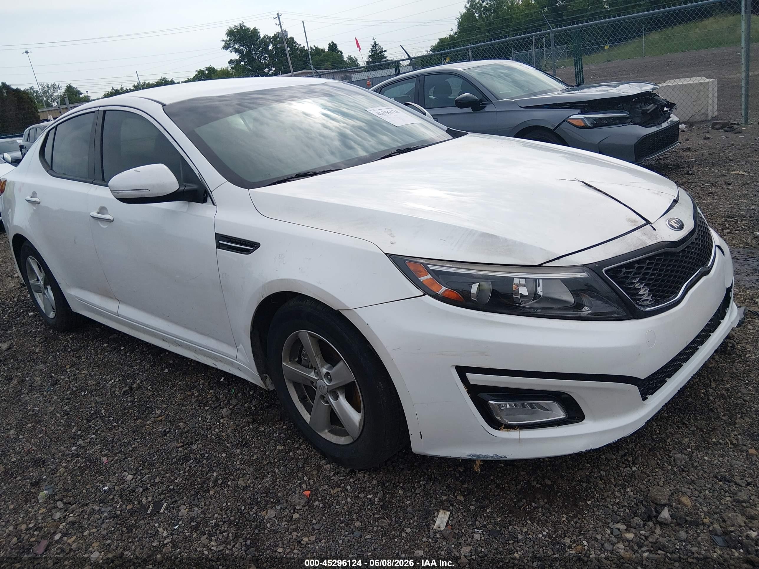 2015 Kia Optima LX, VIN KNAGM4A73F5598275 — Engine fire