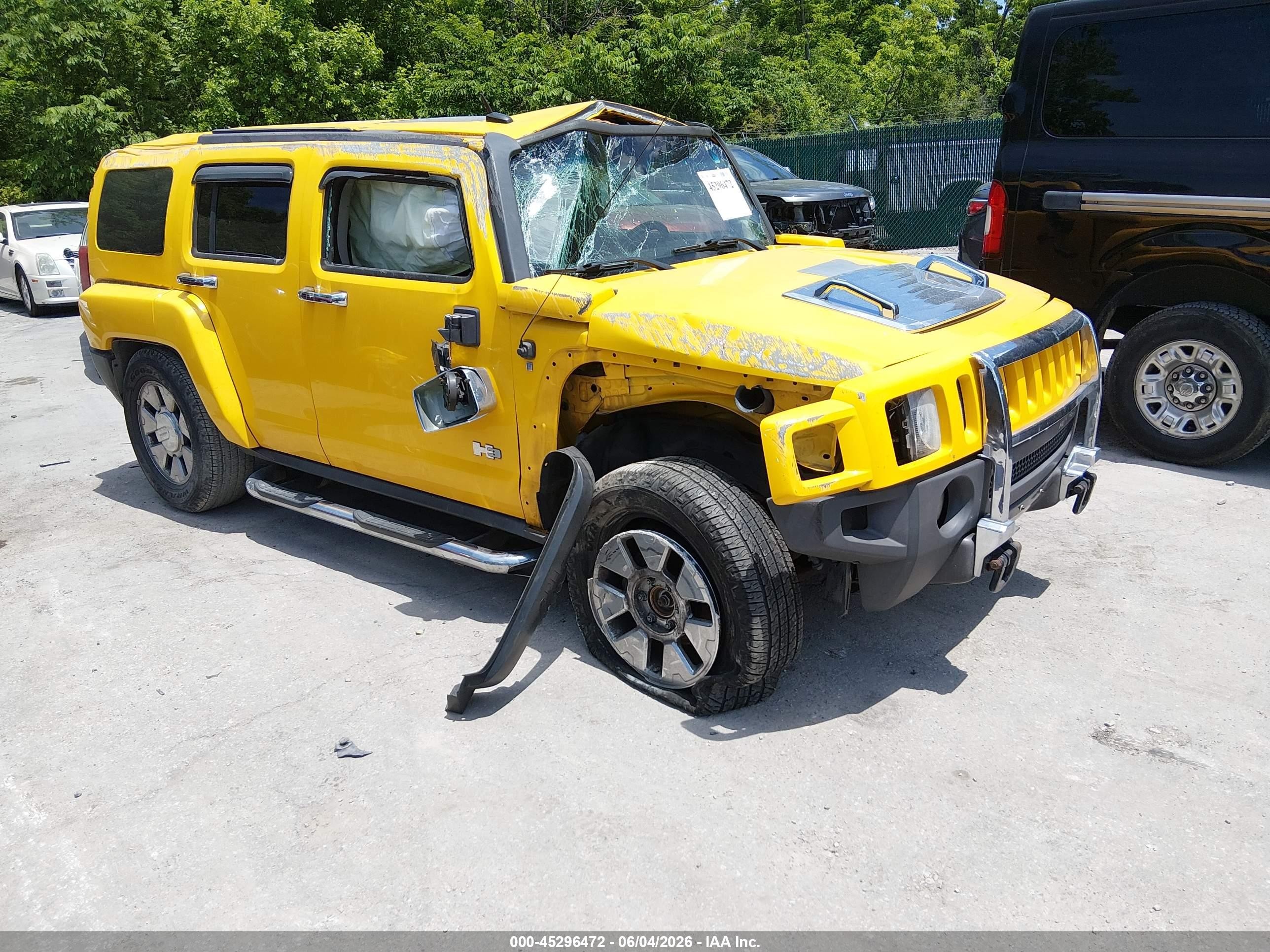 2007 Hummer H3 SUV, VIN 5GTDN13E978188523 — Roof