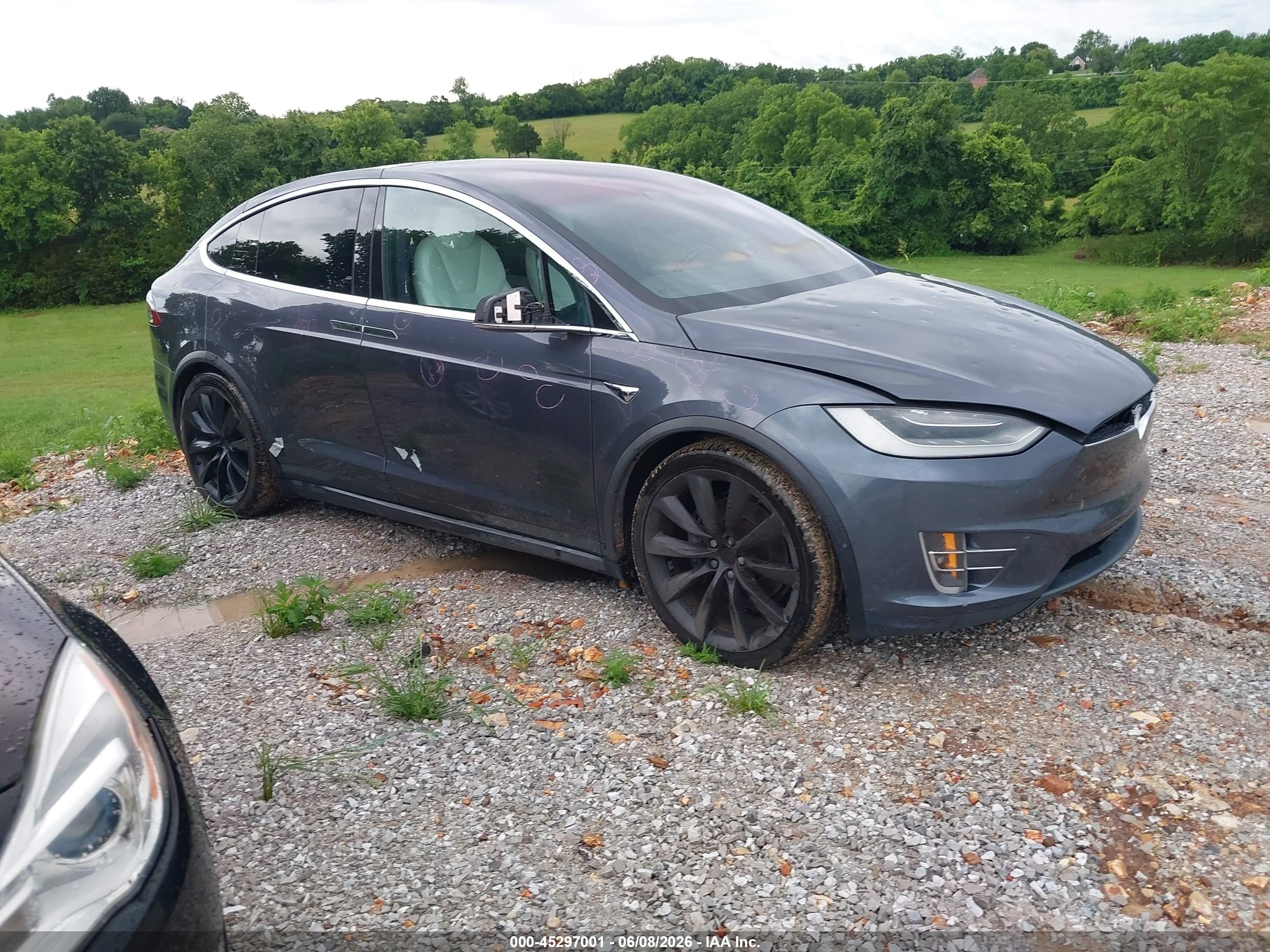 2021 Tesla Model X Long Range Plus, VIN 5YJXCBE23MF308167 — Hail