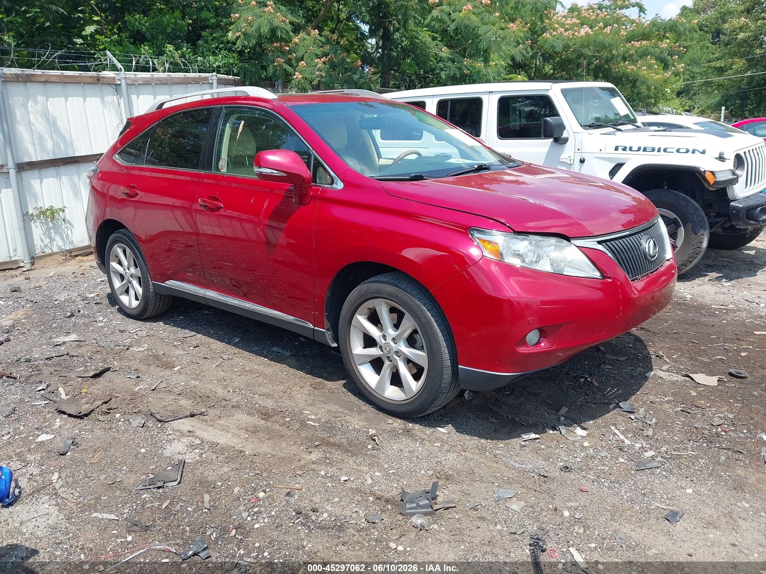 2012 Lexus RX 350, VIN 2T2ZK1BA5CC082326 — Front end