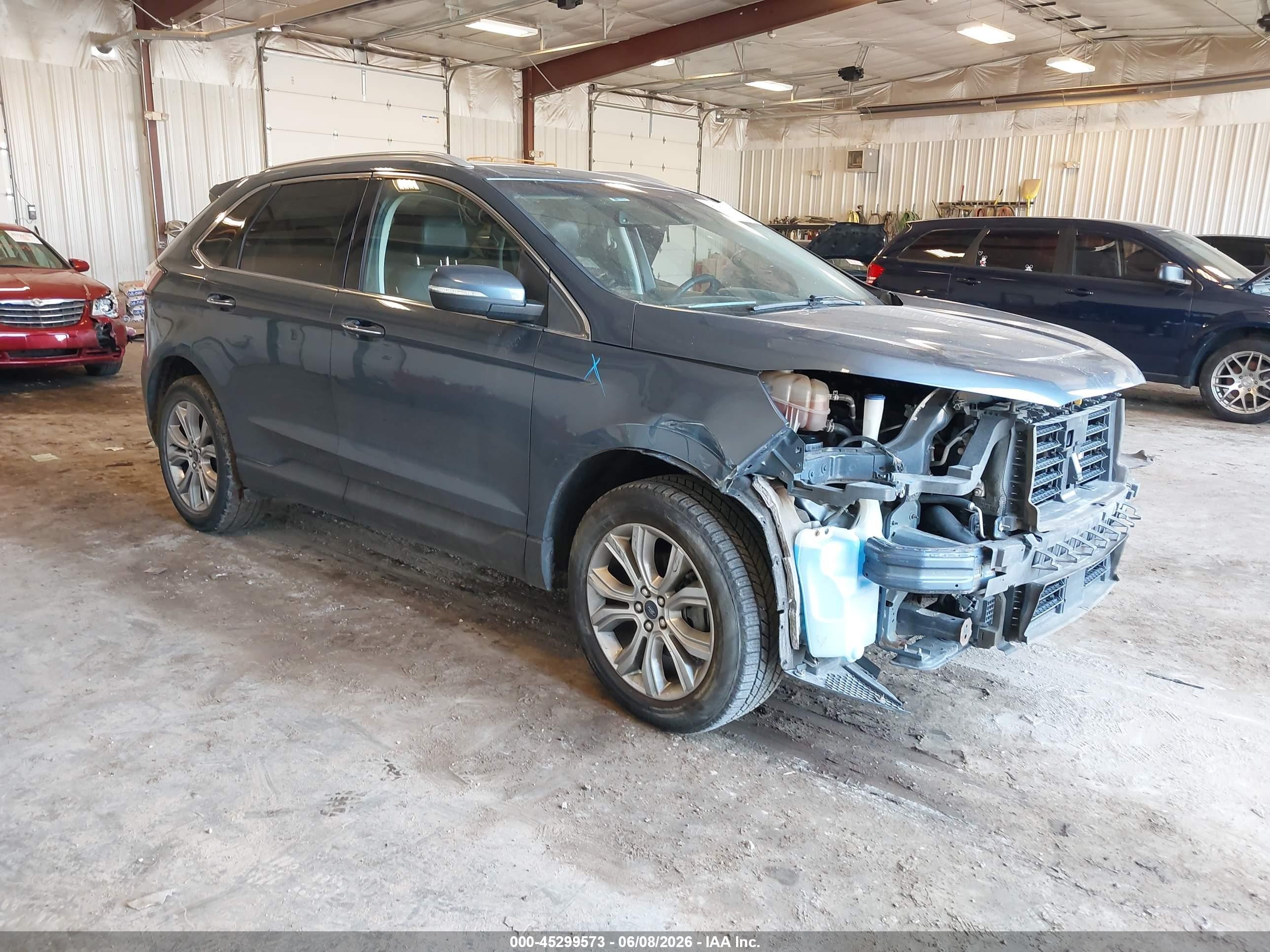 2019 Ford Edge Titanium, VIN 2FMPK3K90KBB37717 — Front end