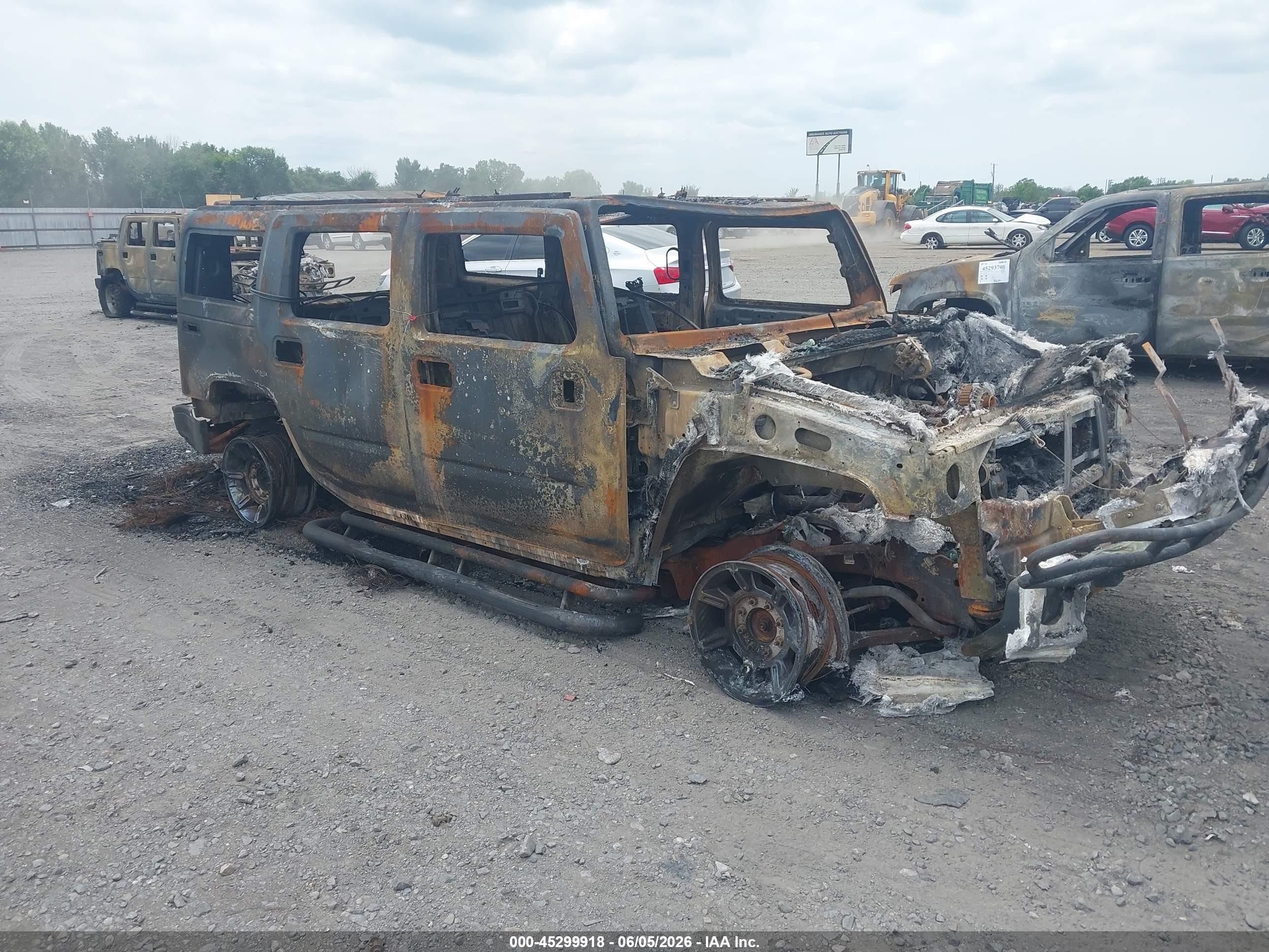 2004 Hummer H2, VIN 5GRGN23U24H113464 — Burn