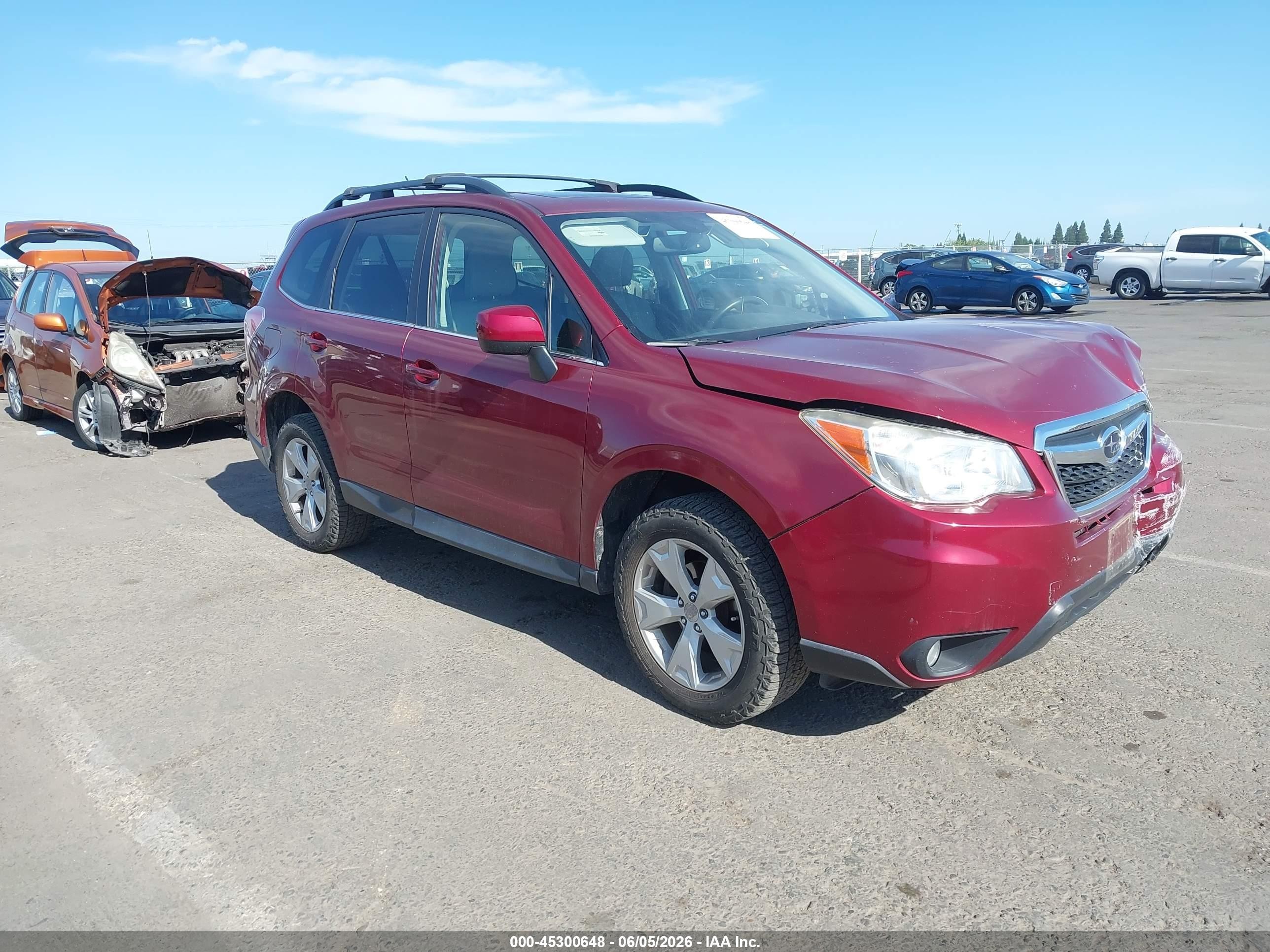 2015 Subaru Forester Limited, VIN JF2SJARC0FH521174 — Front end
