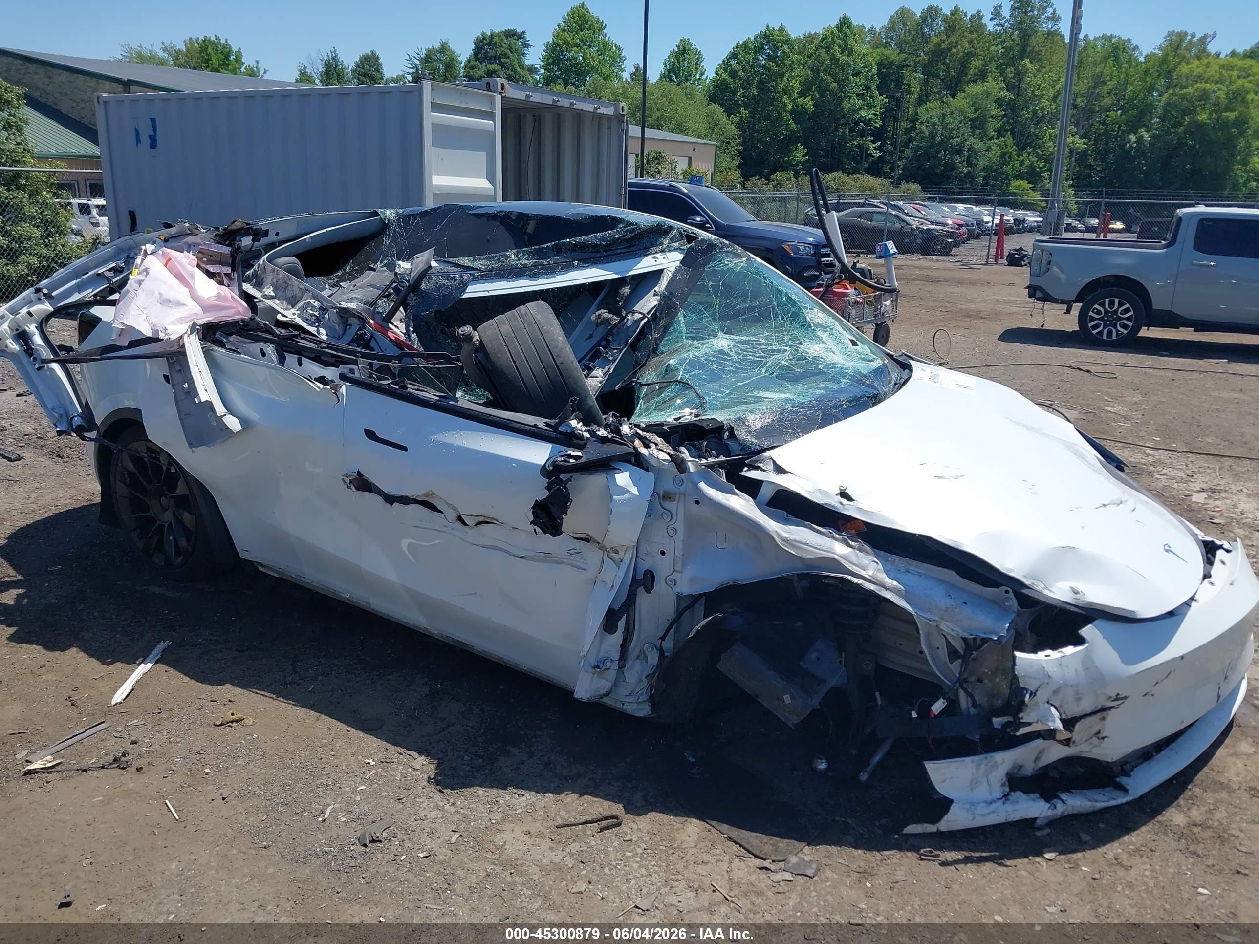 2023 Tesla Model Y Long Range, VIN 7SAYGAEE4PF757796 — Rollover