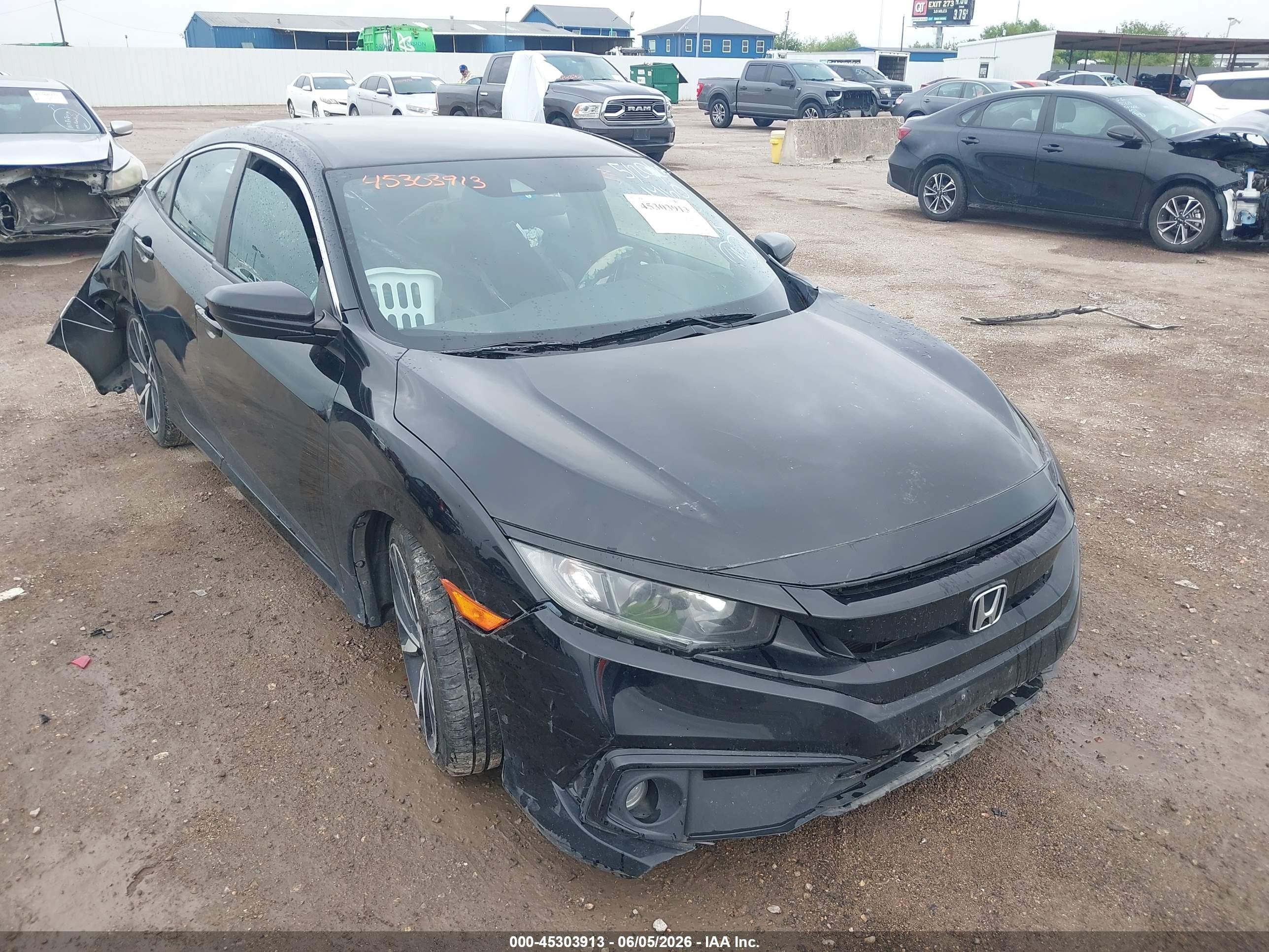 2020 Honda Civic Sport, VIN 2HGFC2F84LH599772 — Rear end