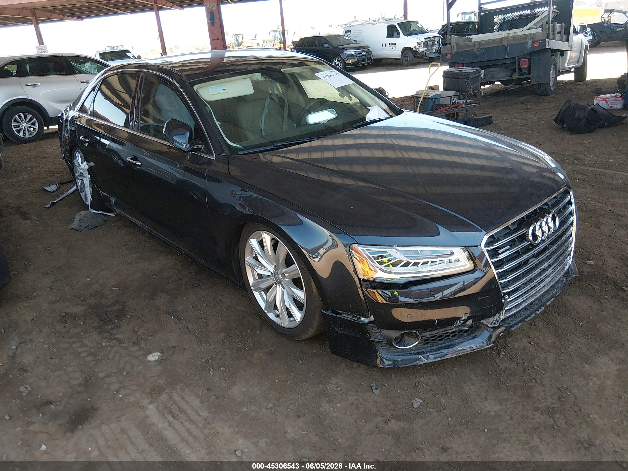2017 Audi A8 Sport, VIN WAU43AFD2HN010629 — Rear end