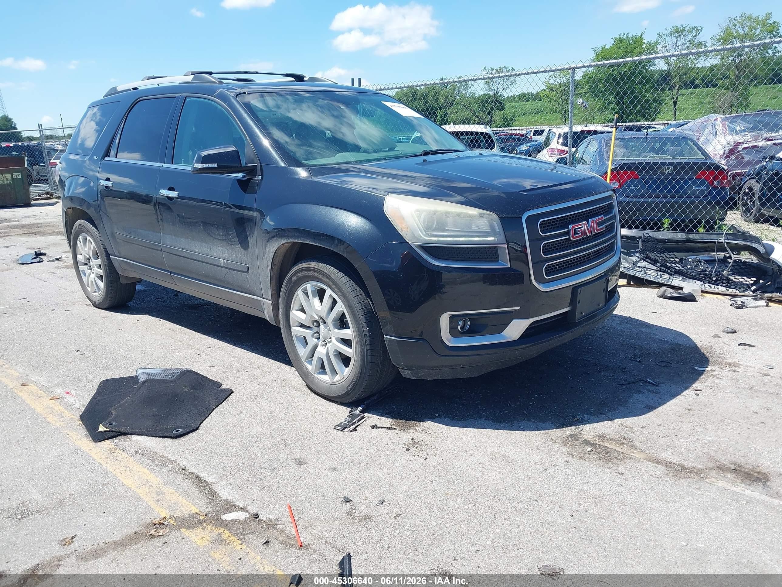 2015 GMC Acadia SLT, VIN 1GKKVRKD0FJ313264 — Hail
