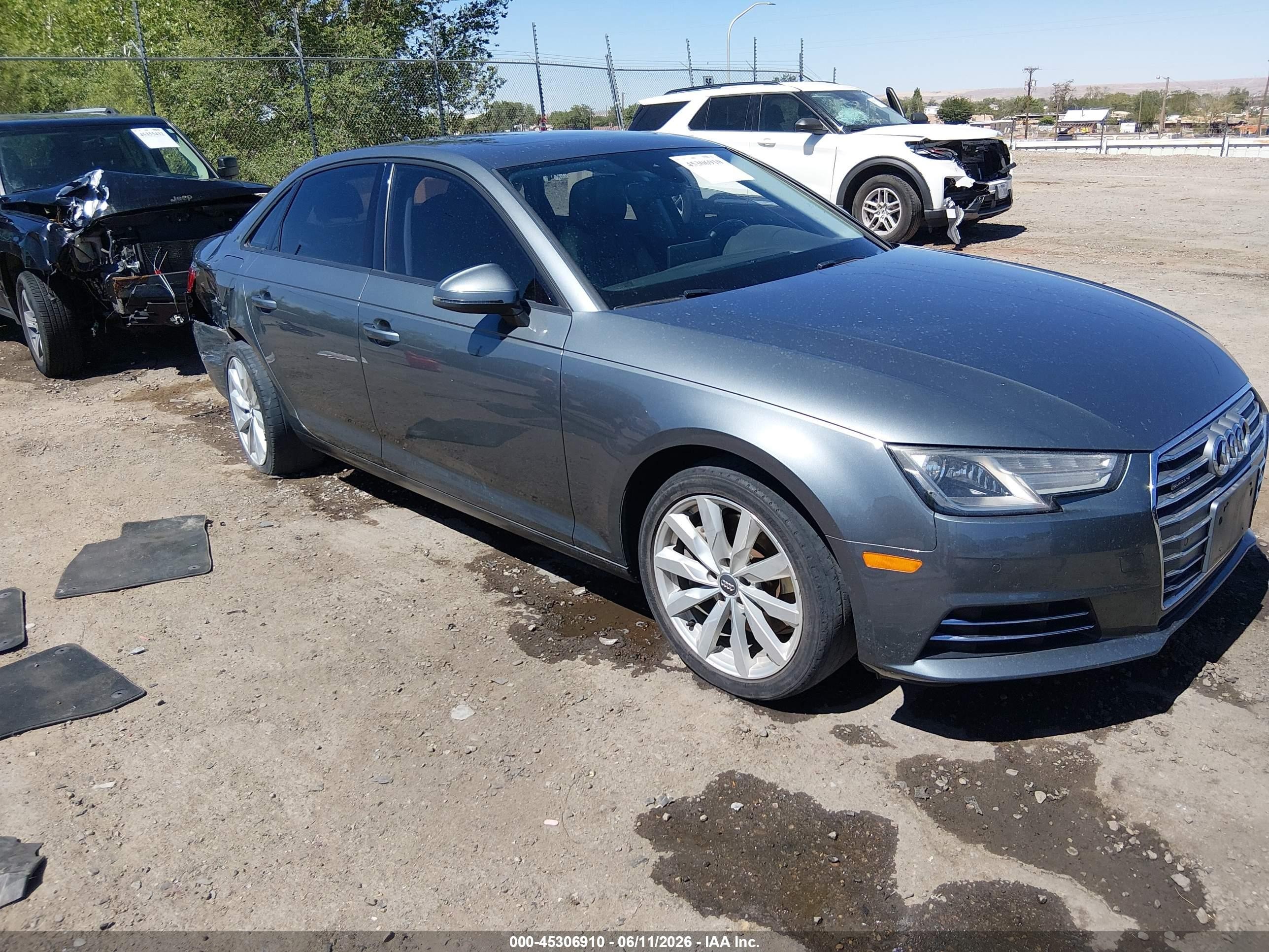 2017 Audi A4 Premium, VIN WAUANAF45HN009665 — Rear end