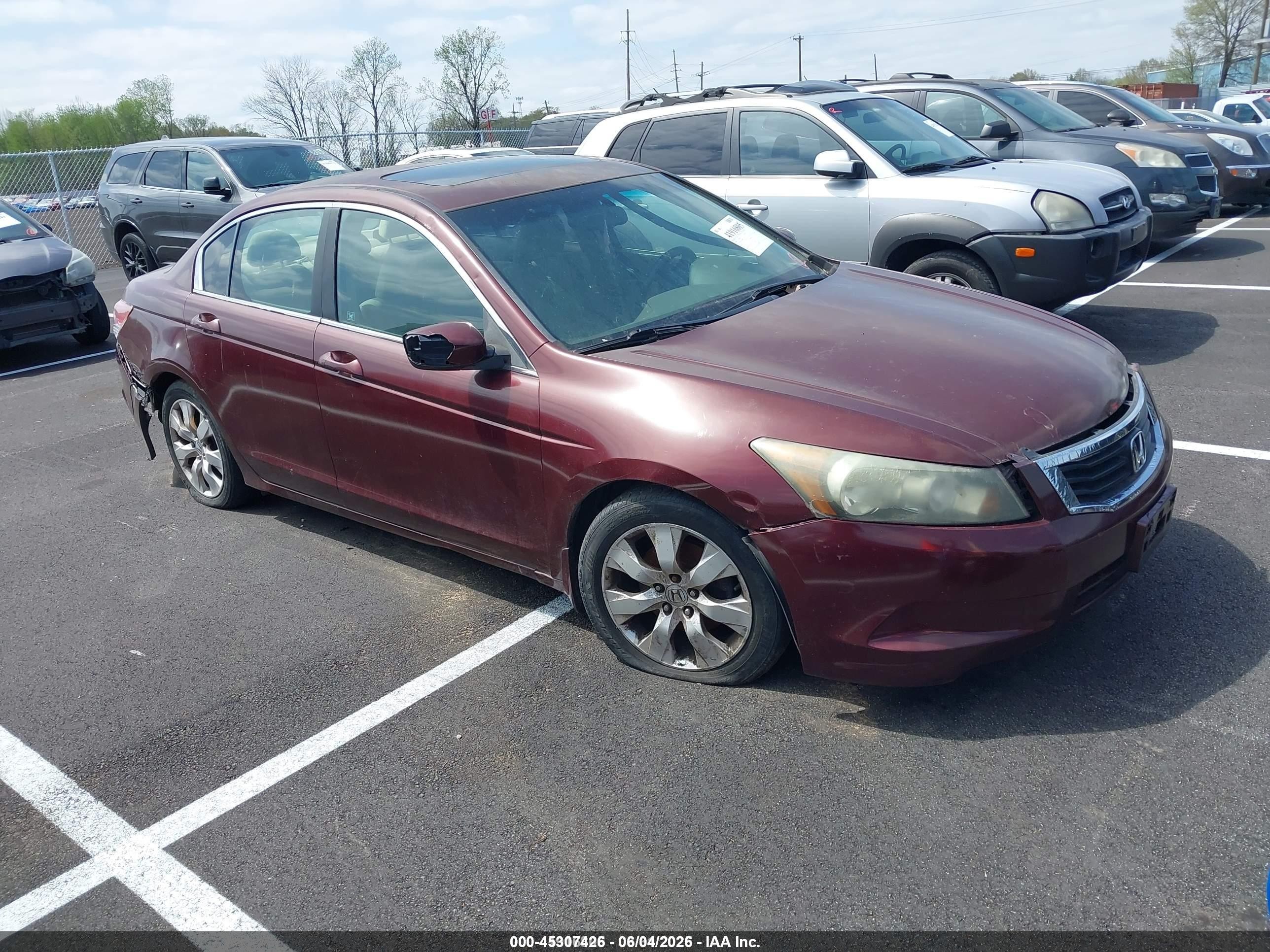 2008 Honda Accord EX, VIN 1HGCP26768A166698 — Rear end