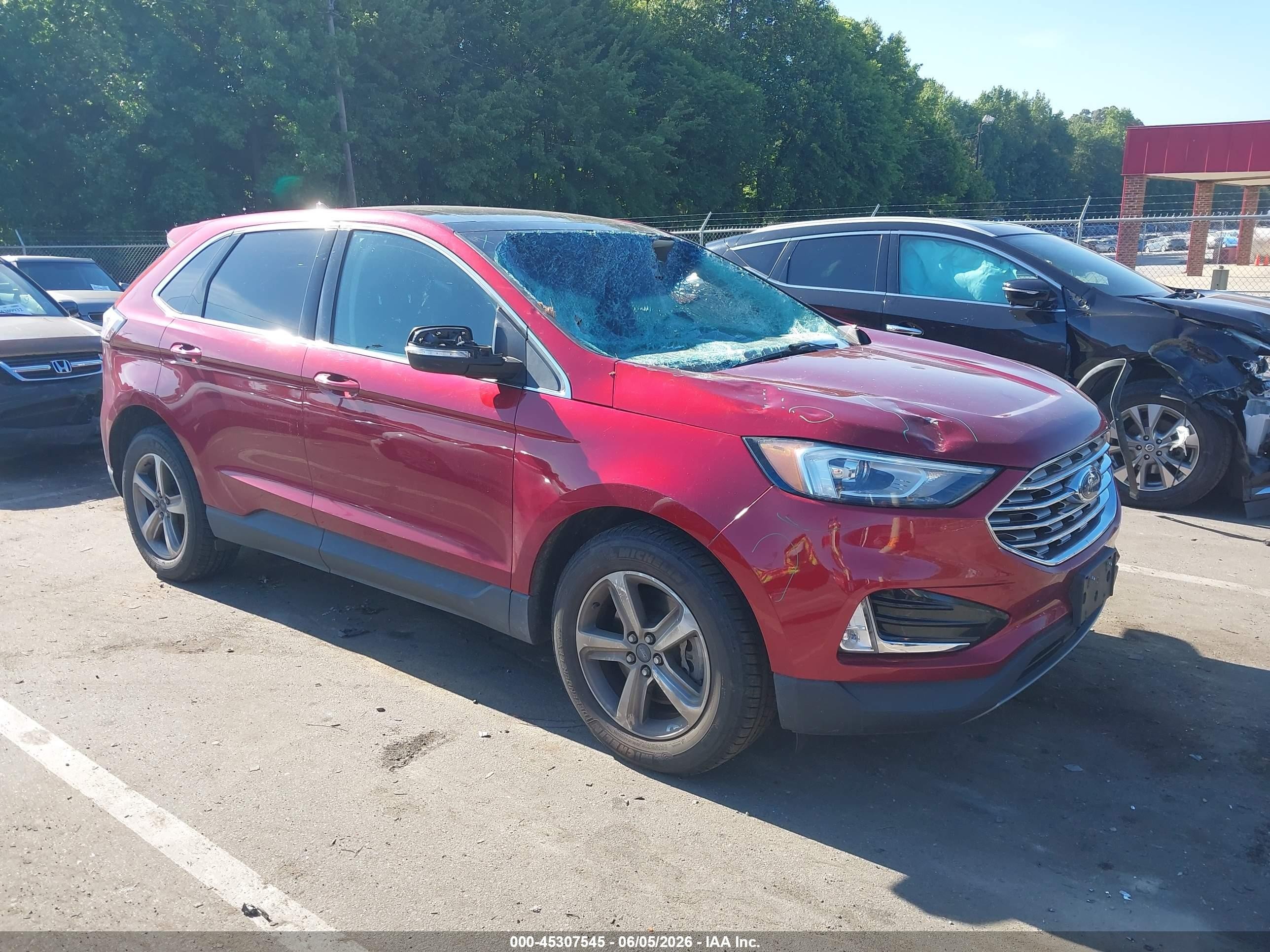 2019 Ford Edge SEL, VIN 2FMPK4J97KBB31436 — Front end