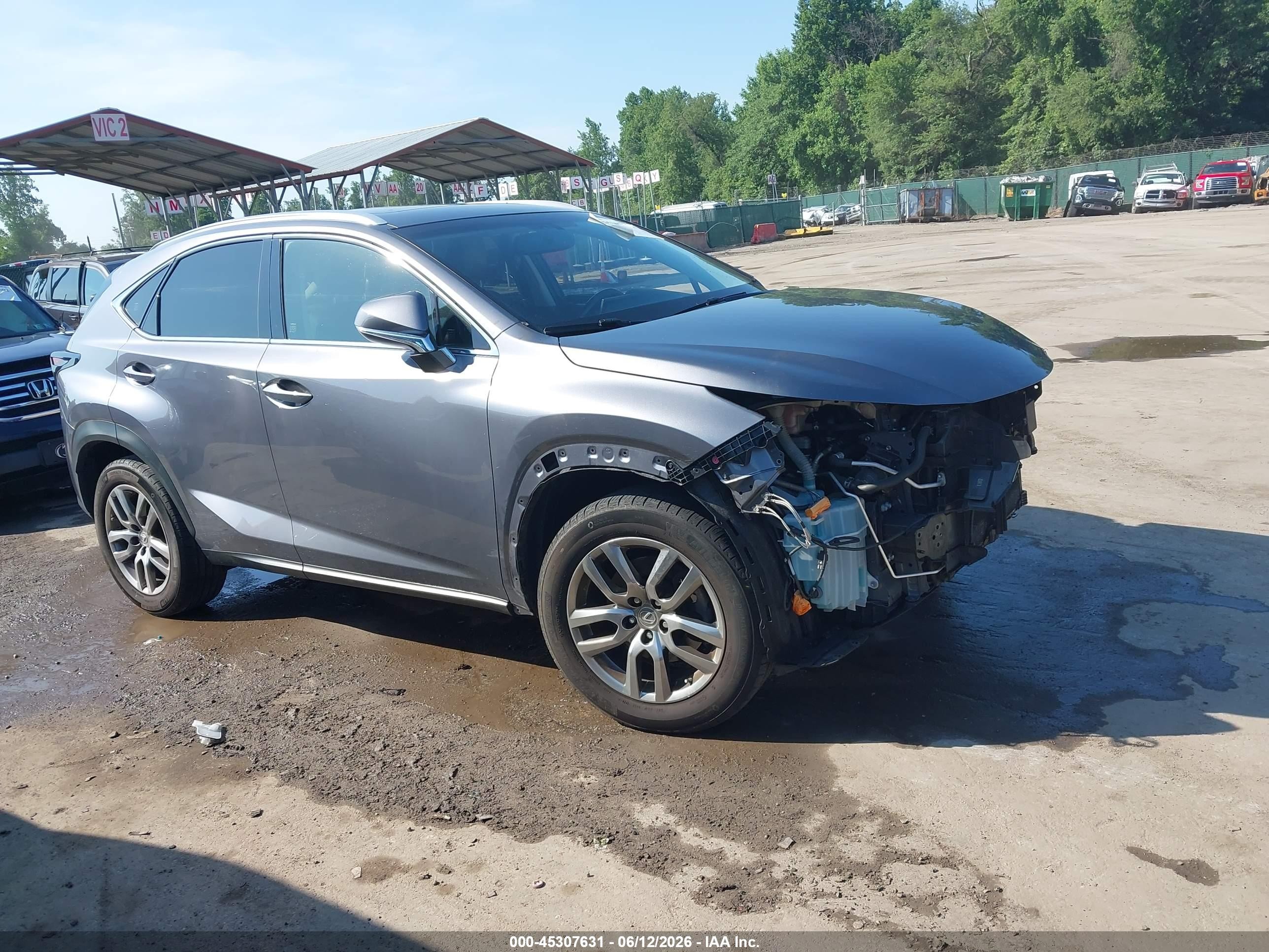2016 Lexus NX 200t, VIN JTJBARBZ2G2054224 — Front end