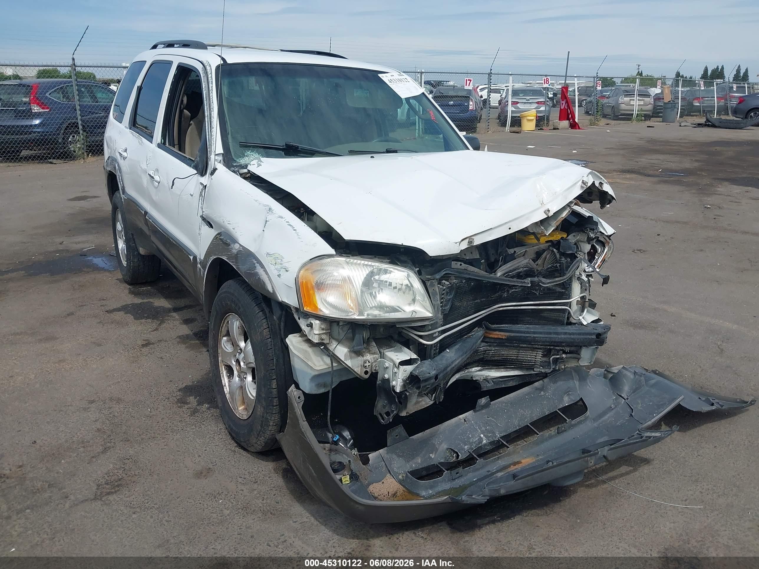 2001 Mazda Tribute LX, VIN 4F2YU08121KM11782 — Front end