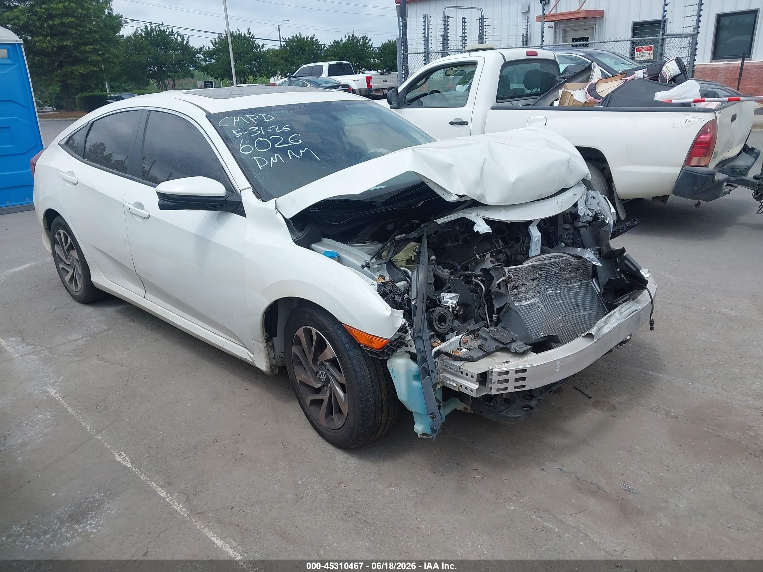 2016 Honda Civic EX, VIN 2HGFC2F79GH516026 — Repossession