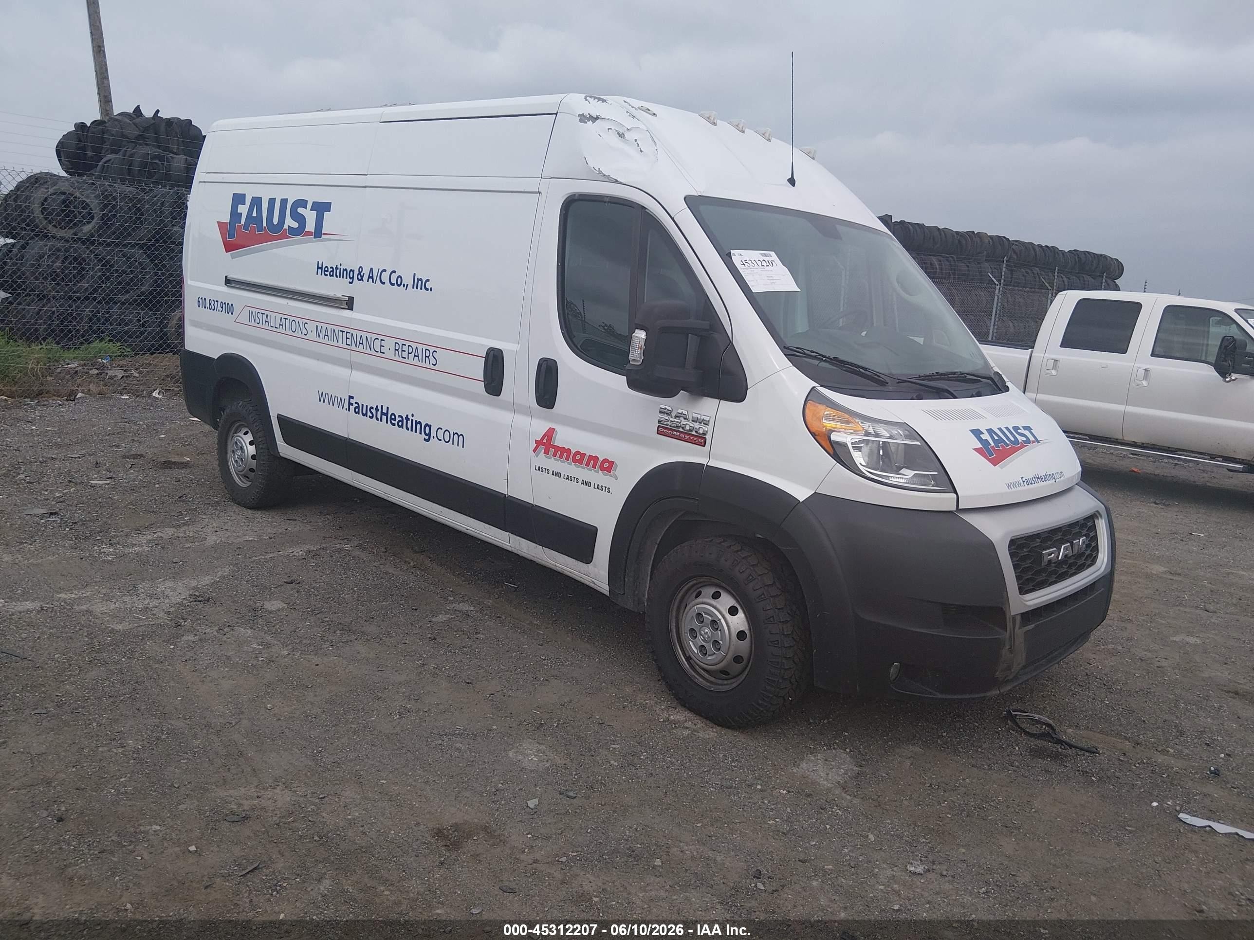 2021 Ram ProMaster Cargo, VIN 3C6LRVDG5ME585489 — Roof