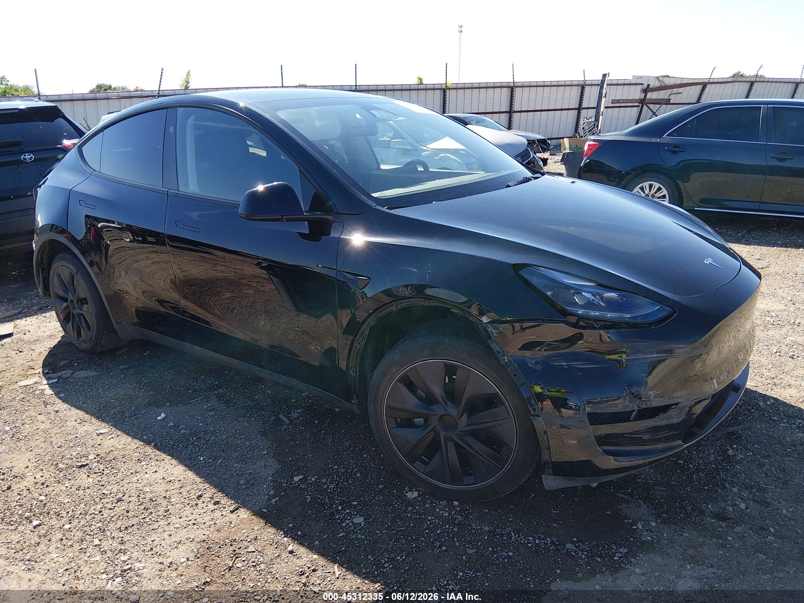 2025 Tesla Model Y Long Range, VIN 7SAYGDED0SF242831 — Side
