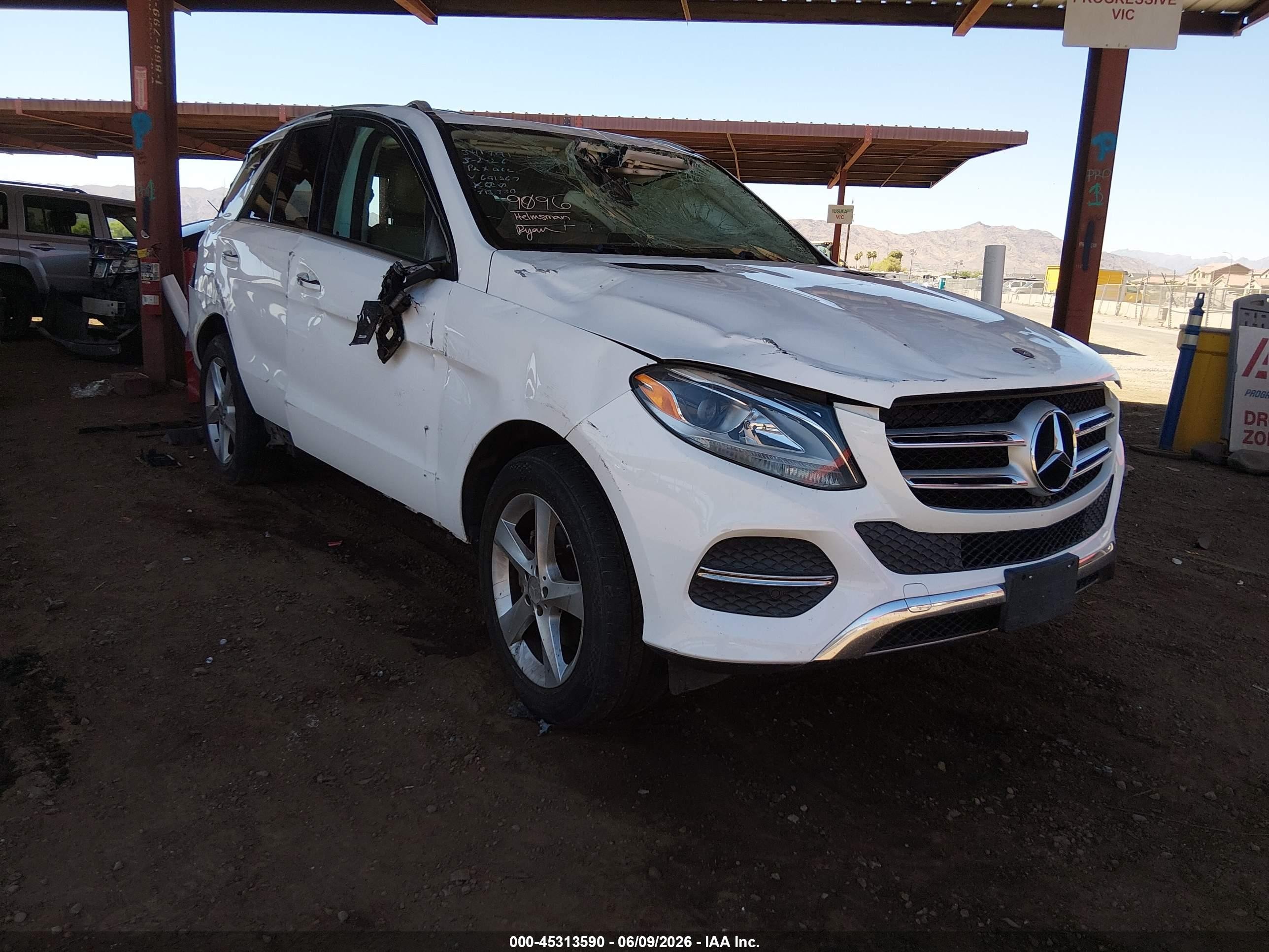 2016 Mercedes-Benz GLE 350, VIN 4JGDA5JB3GA691567 — Rollover