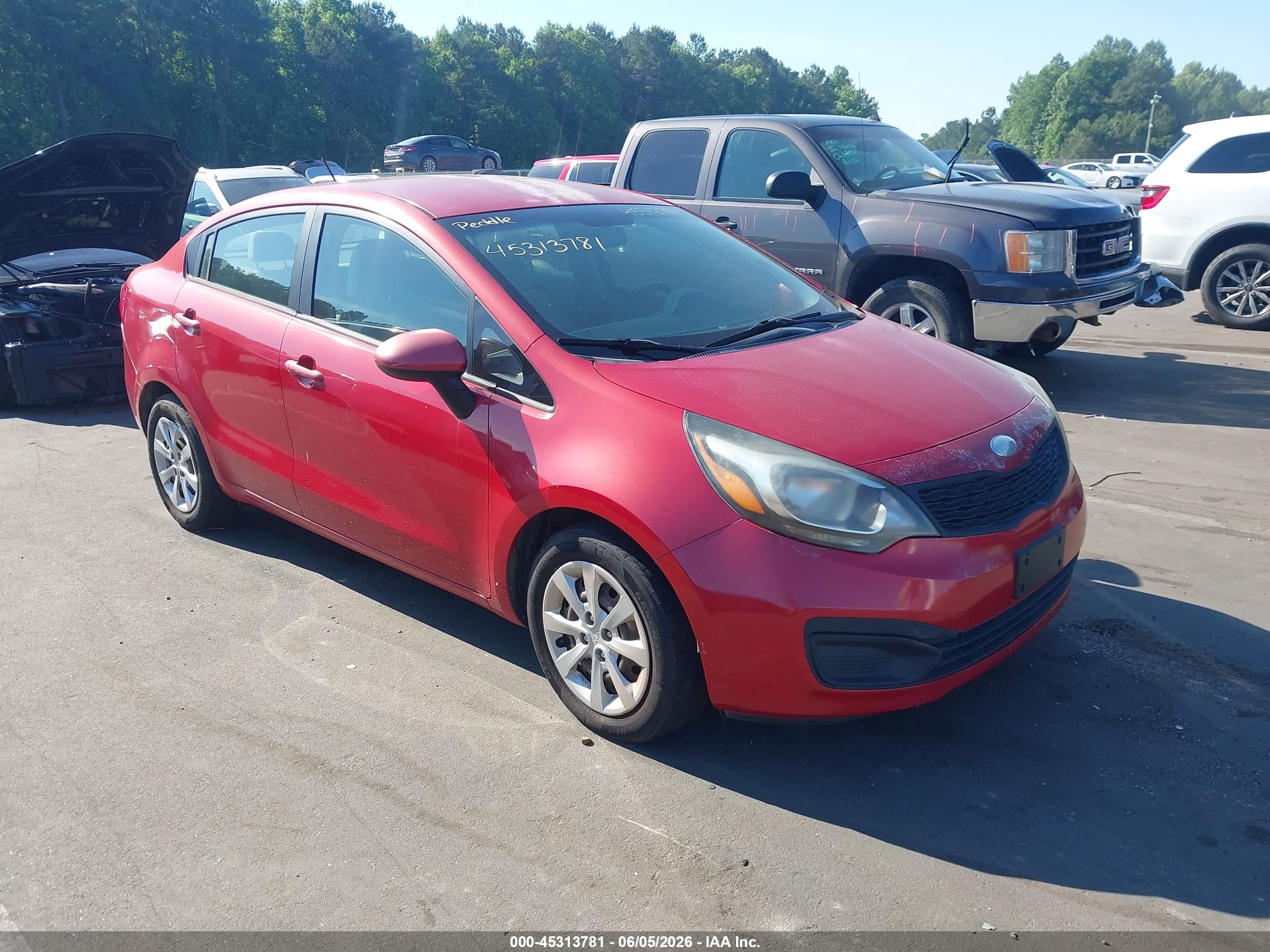 2013 Kia Rio LX, VIN KNADM4A3XD6215455 — Normal wear