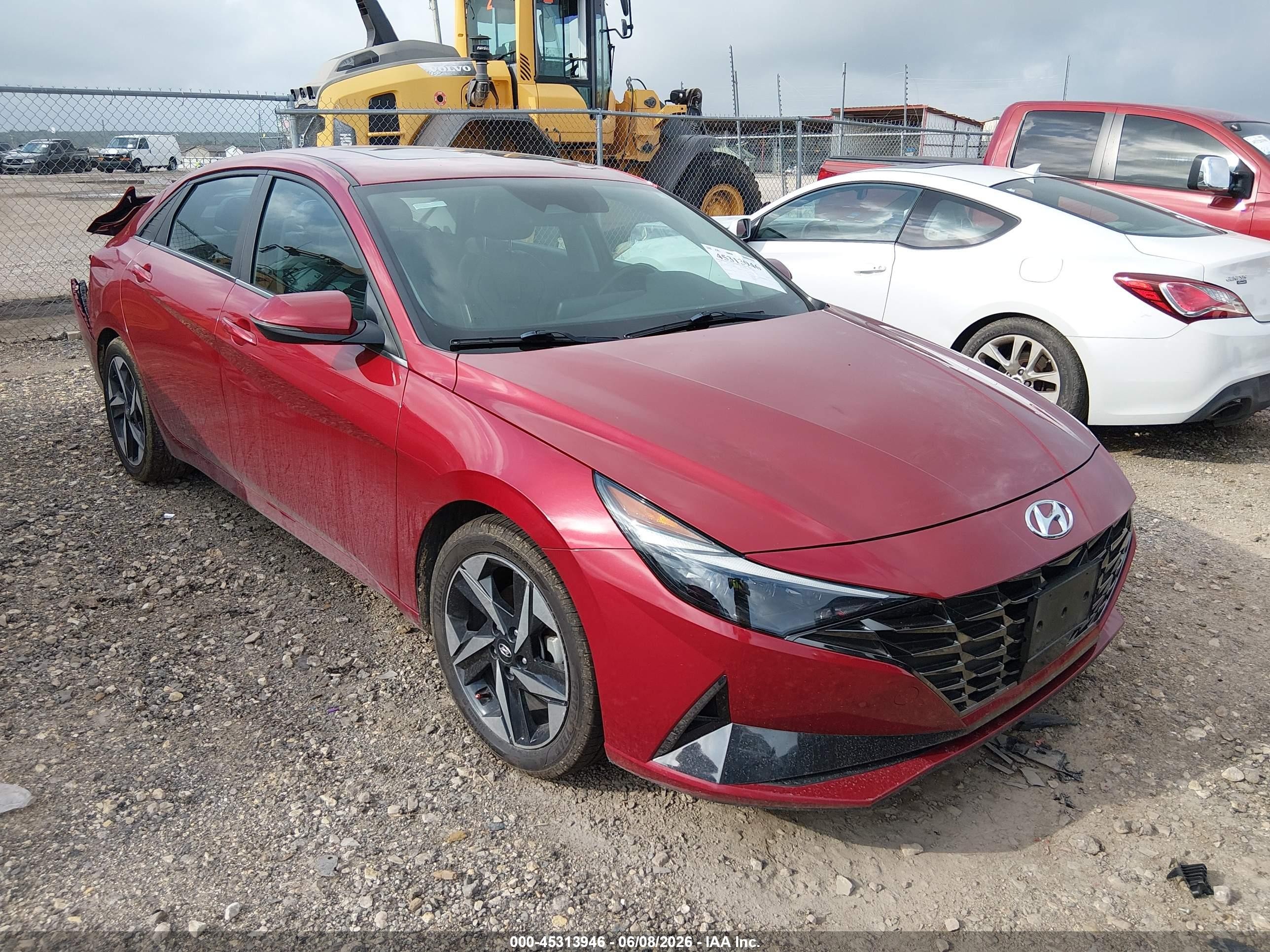 2023 Hyundai Elantra Limited, VIN KMHLN4AJ1PU080405 — Rear end