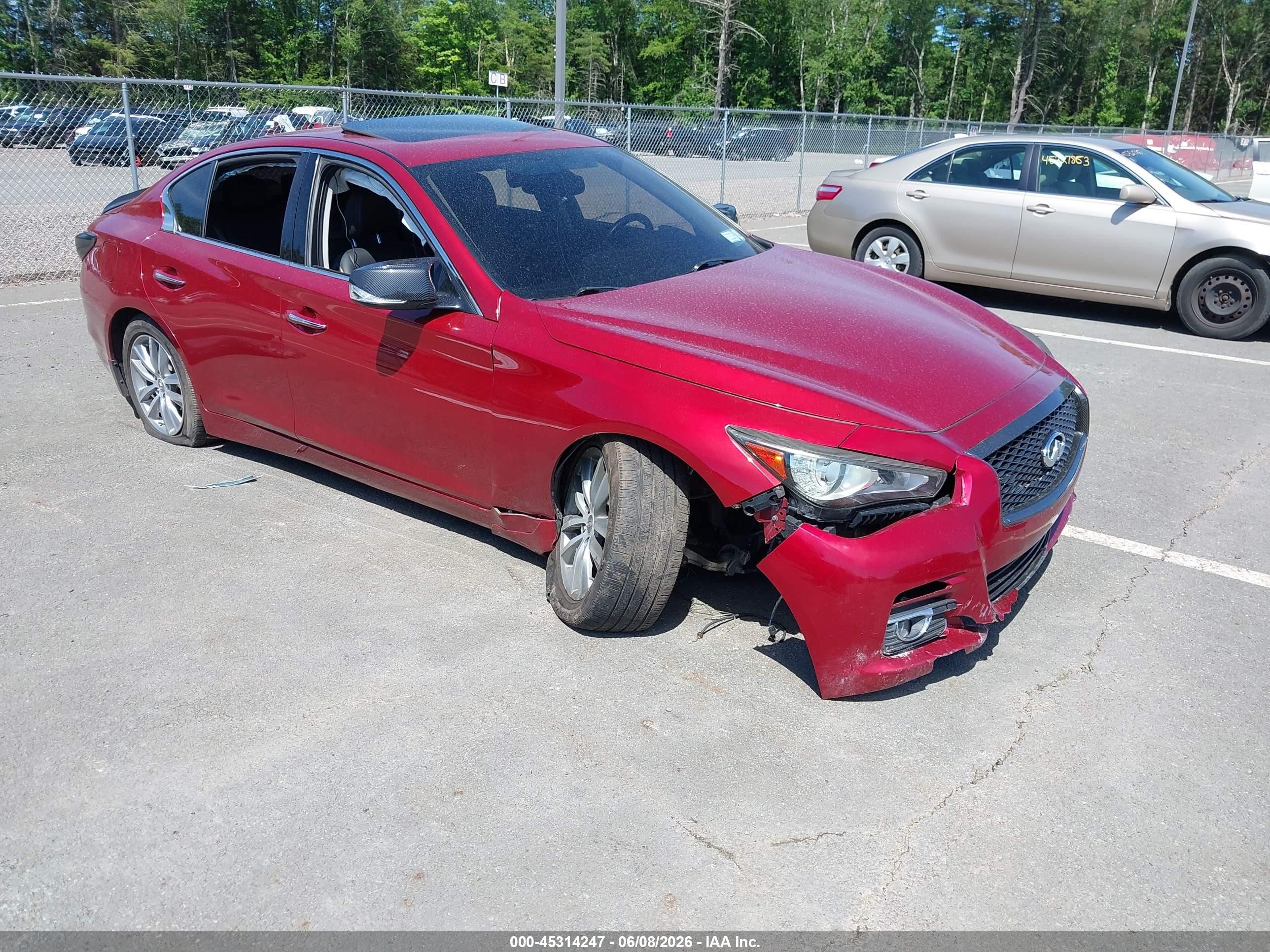 2015 Infiniti Q50 Premium, VIN JN1BV7AR7FM405857 — Undercarriage