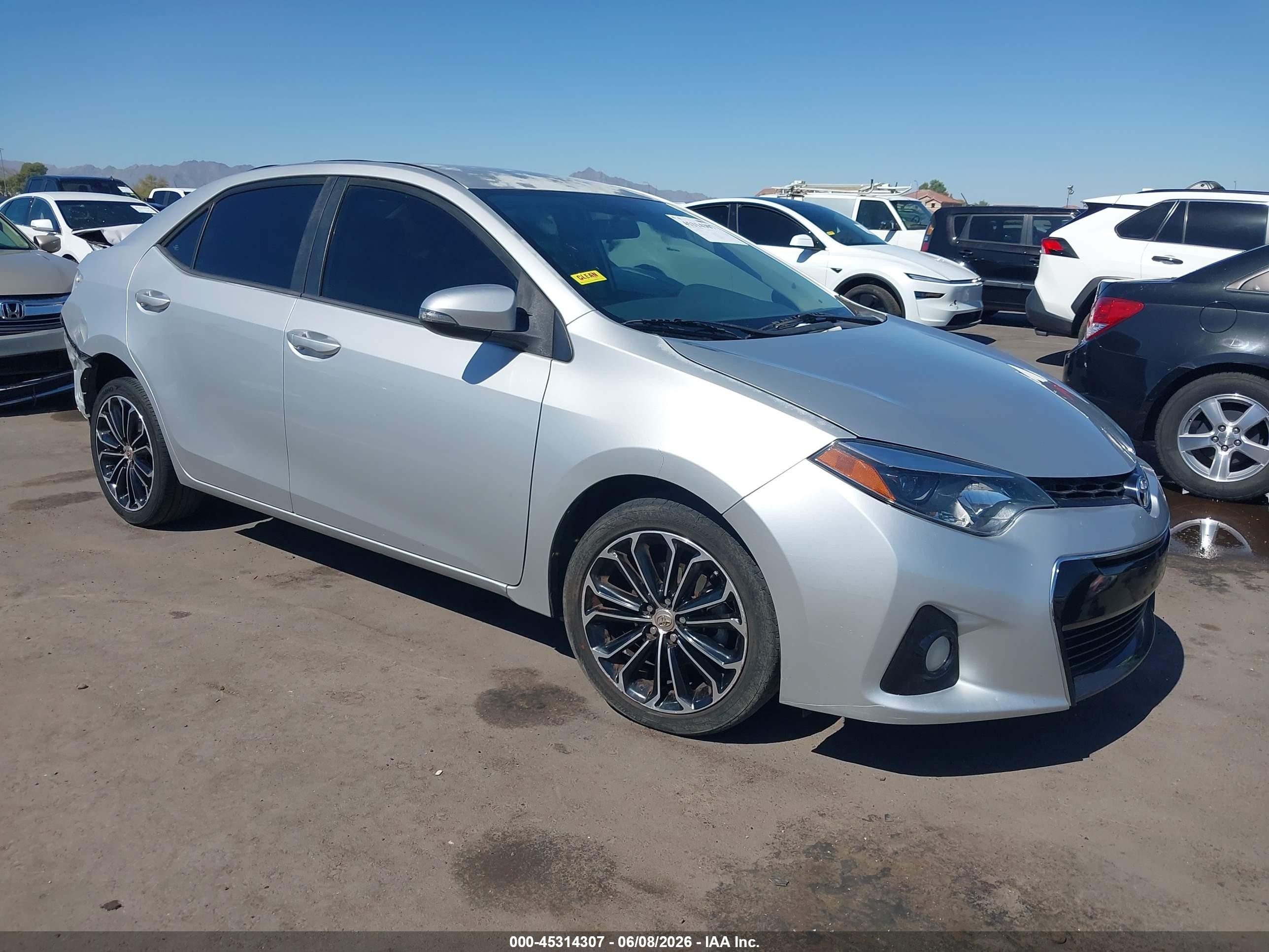 2014 Toyota Corolla S Plus, VIN 5YFBURHE5EP020369 — Rear end