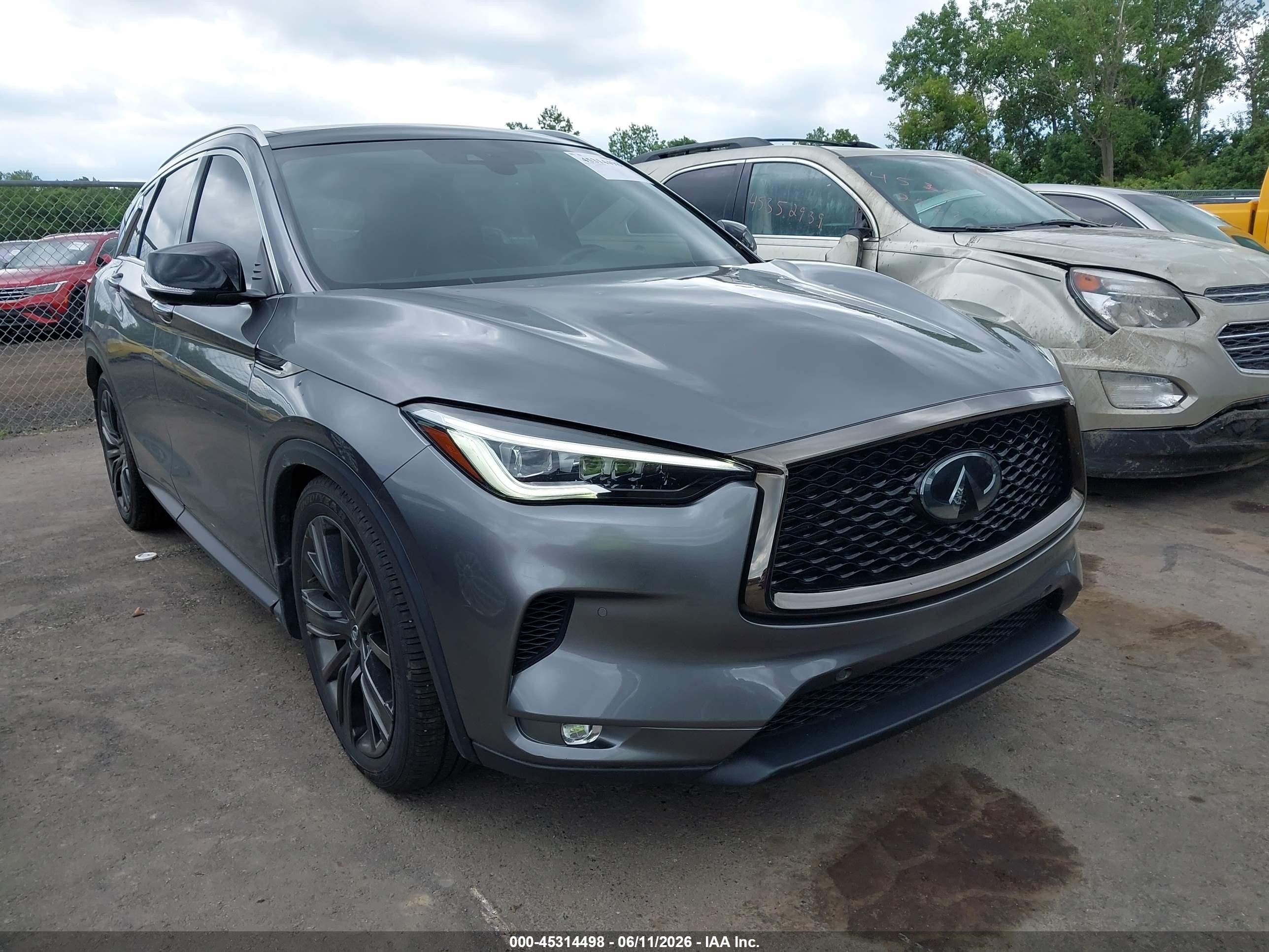 2020 Infiniti QX50 Essential, VIN 3PCAJ5M34LF111725 — Hail