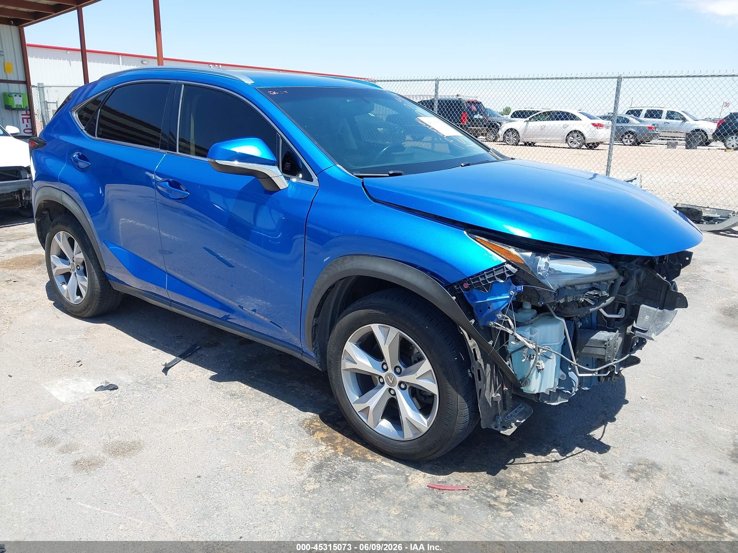 2017 Lexus NX 200t, VIN JTJYARBZ6H2063701 — Front end
