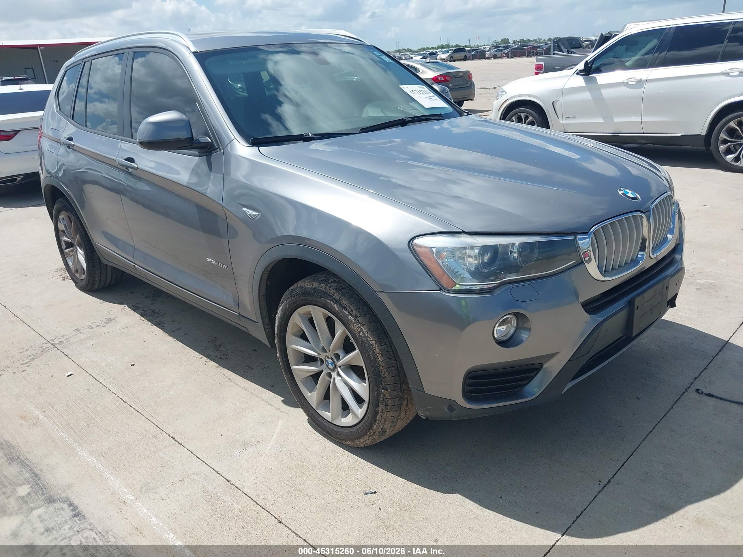 2016 BMW X3 xDrive28i, VIN 5UXWX9C57G0D66194 — Repossession