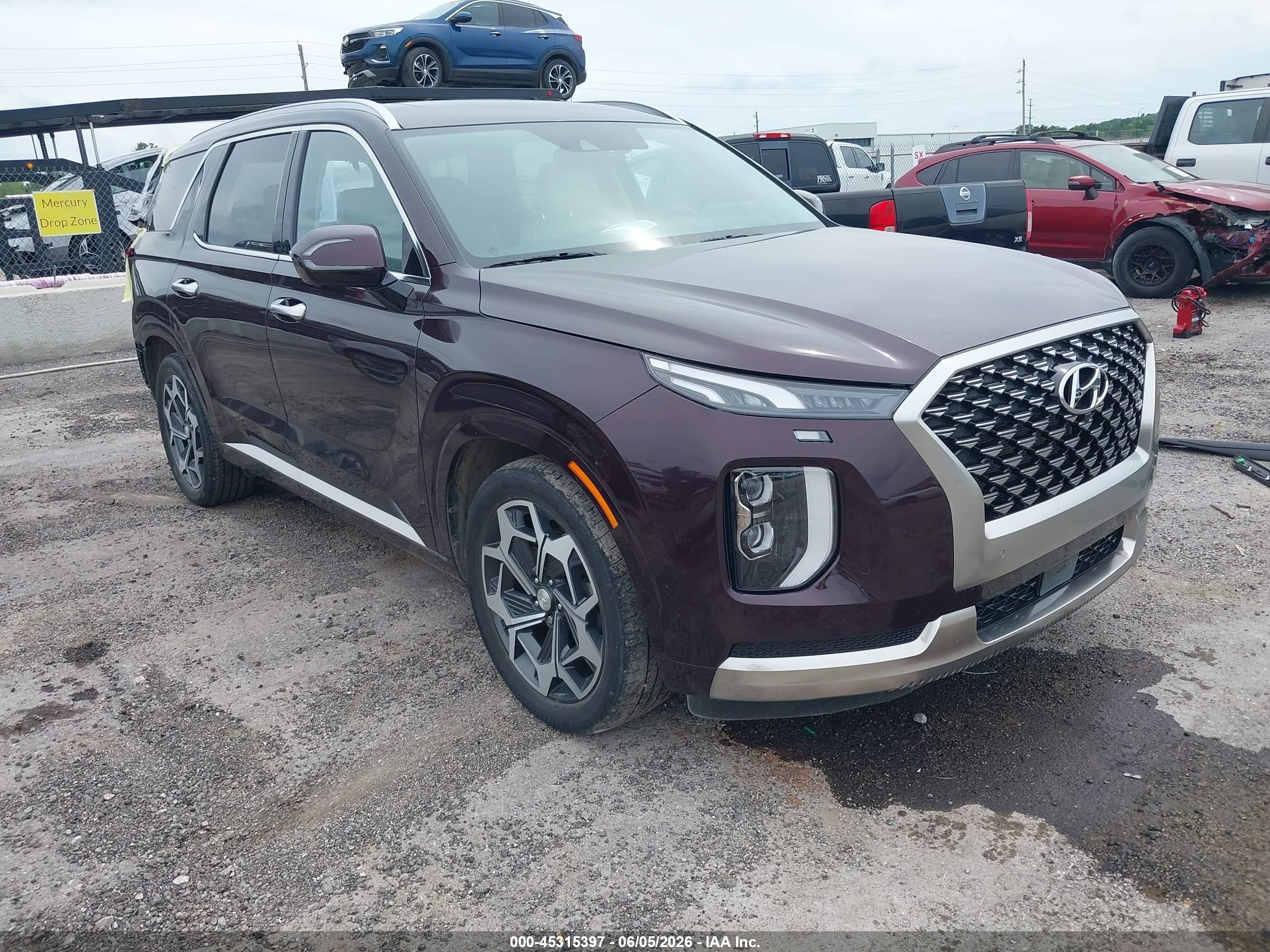 2022 Hyundai Palisade Calligraphy, VIN KM8R74HEXNU454522 — Rear end