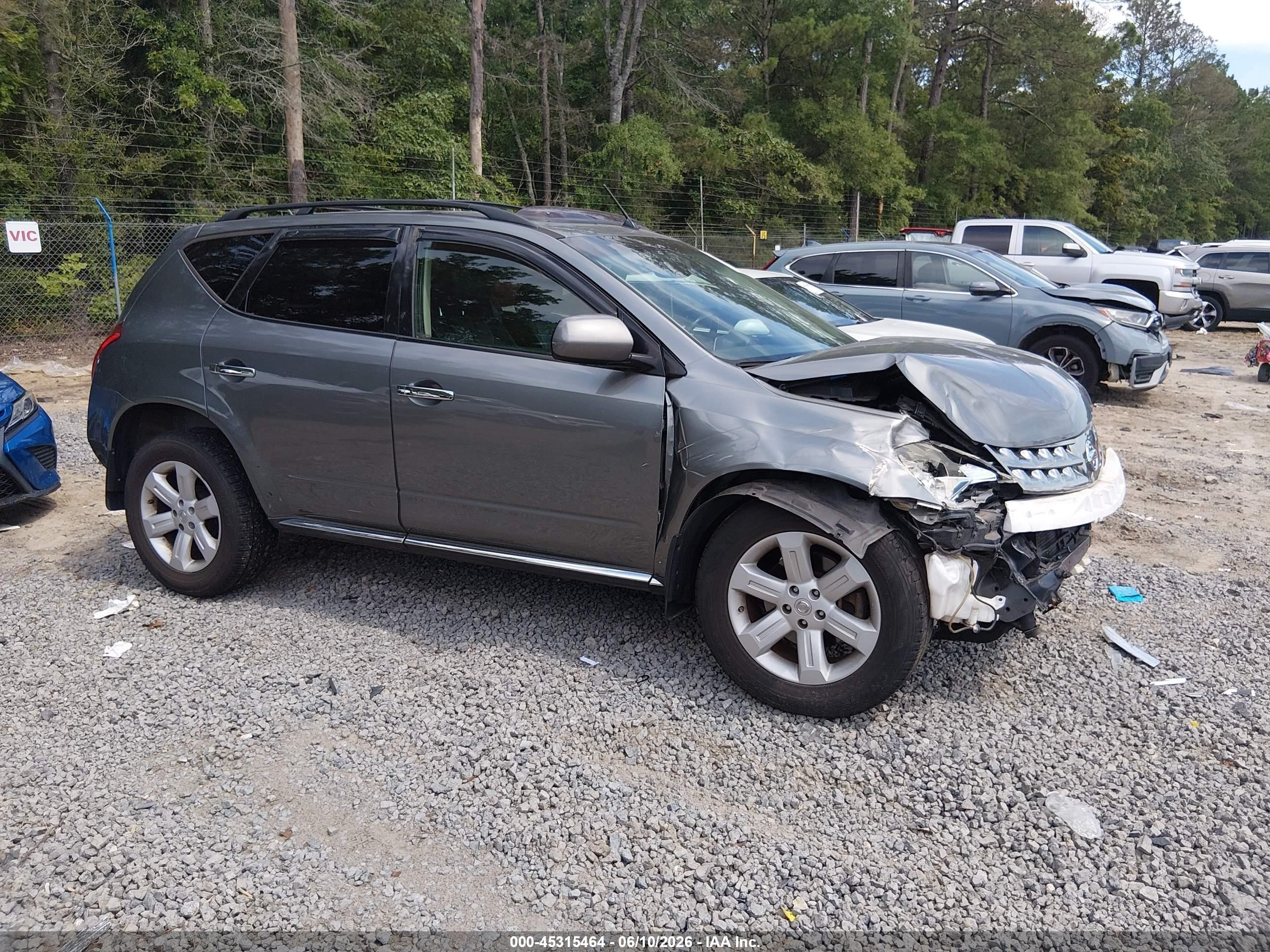 2007 Nissan Murano S, VIN JN8AZ08W57W626187 — Front end