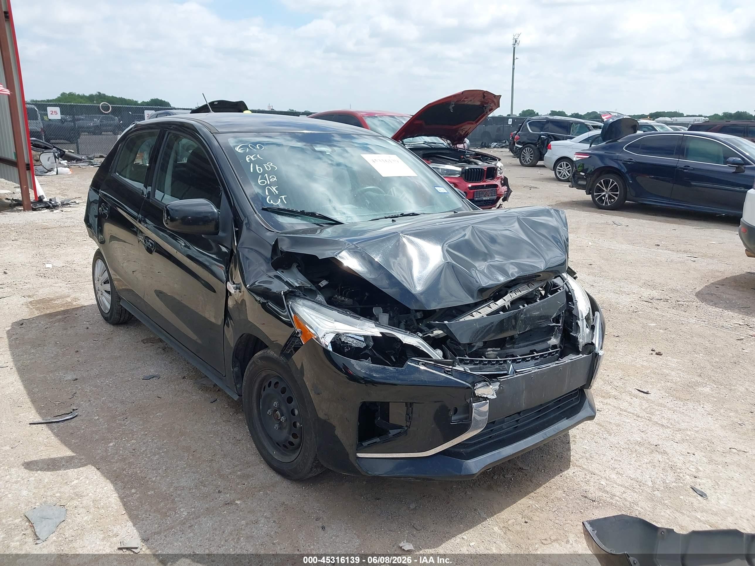 2021 Mitsubishi Mirage ES, VIN ML32AUHJ0MH007566 — Front end