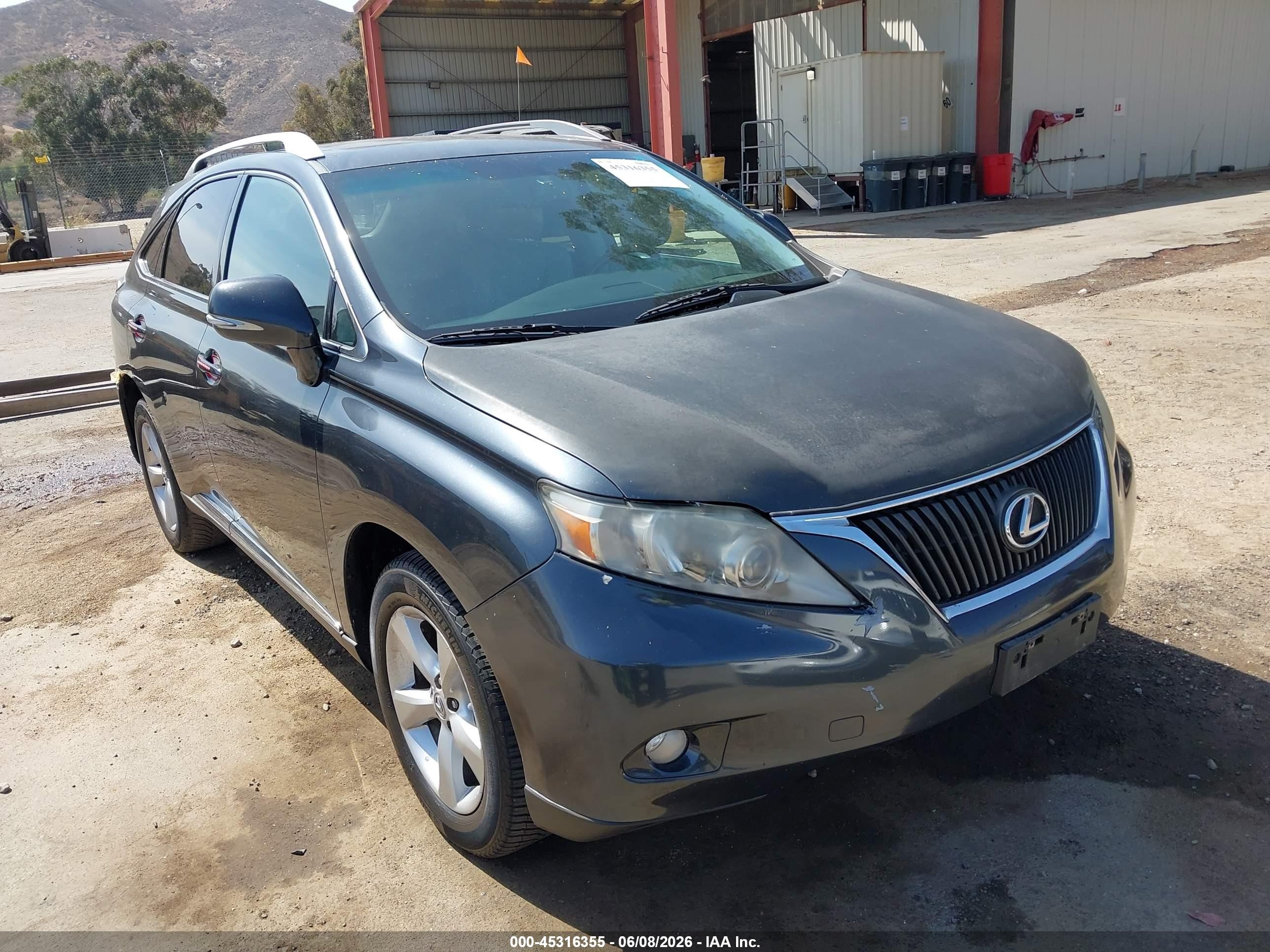 2010 Lexus RX 350, VIN 2T2BK1BA0AC021691 — Rear end