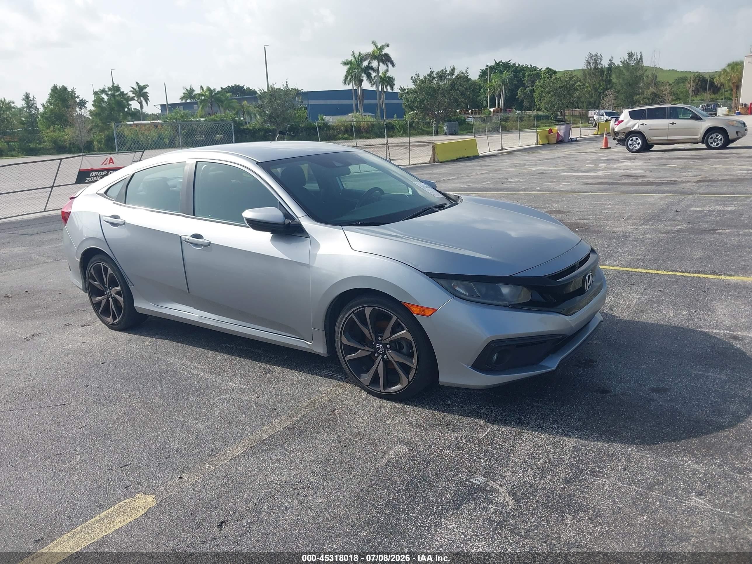 2020 Honda Civic Sport, VIN 2HGFC2F87LH562716 — Rear end