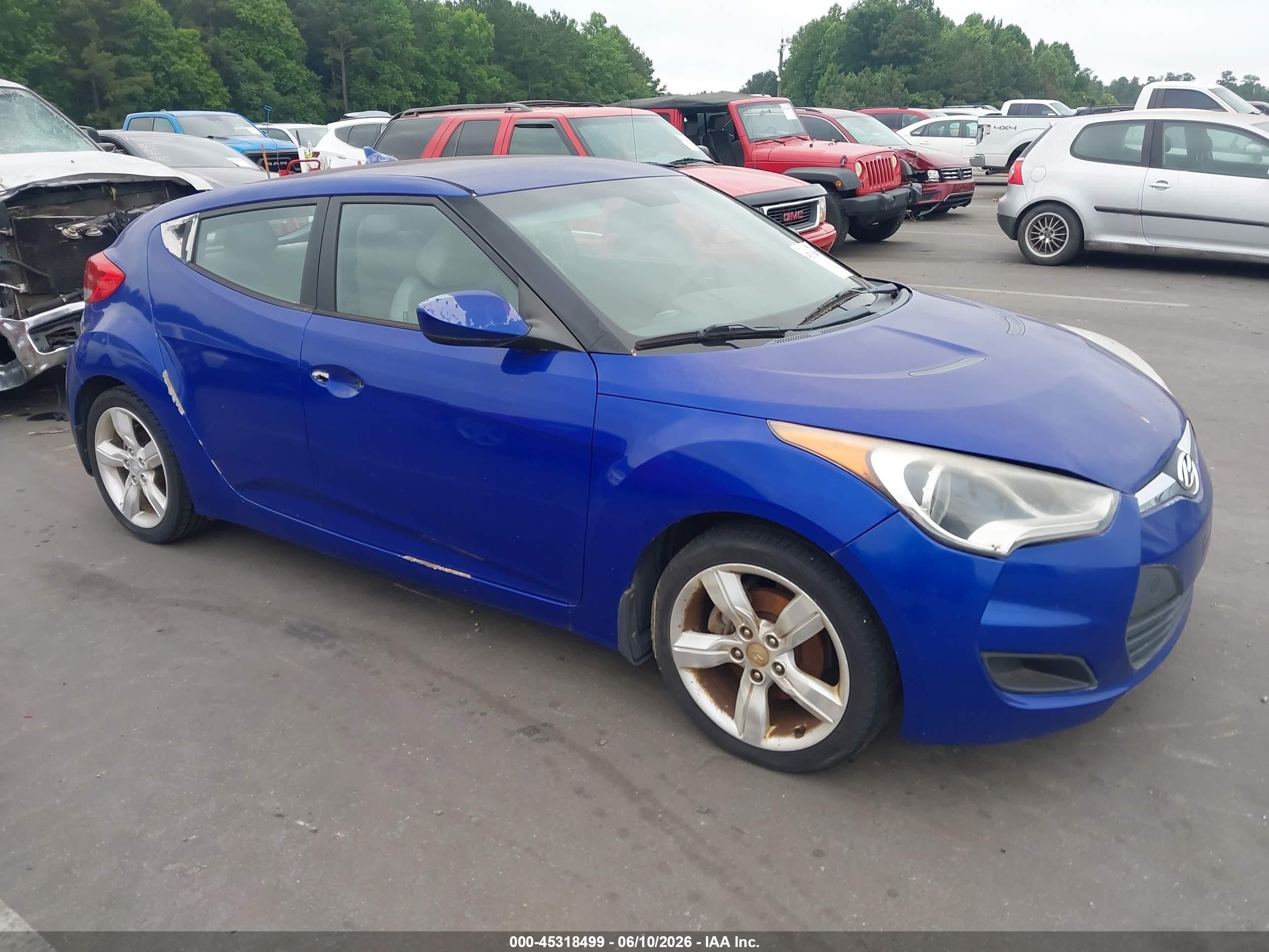 2012 Hyundai Veloster w/Black Int, VIN KMHTC6AD9CU027277 — Обычный износ