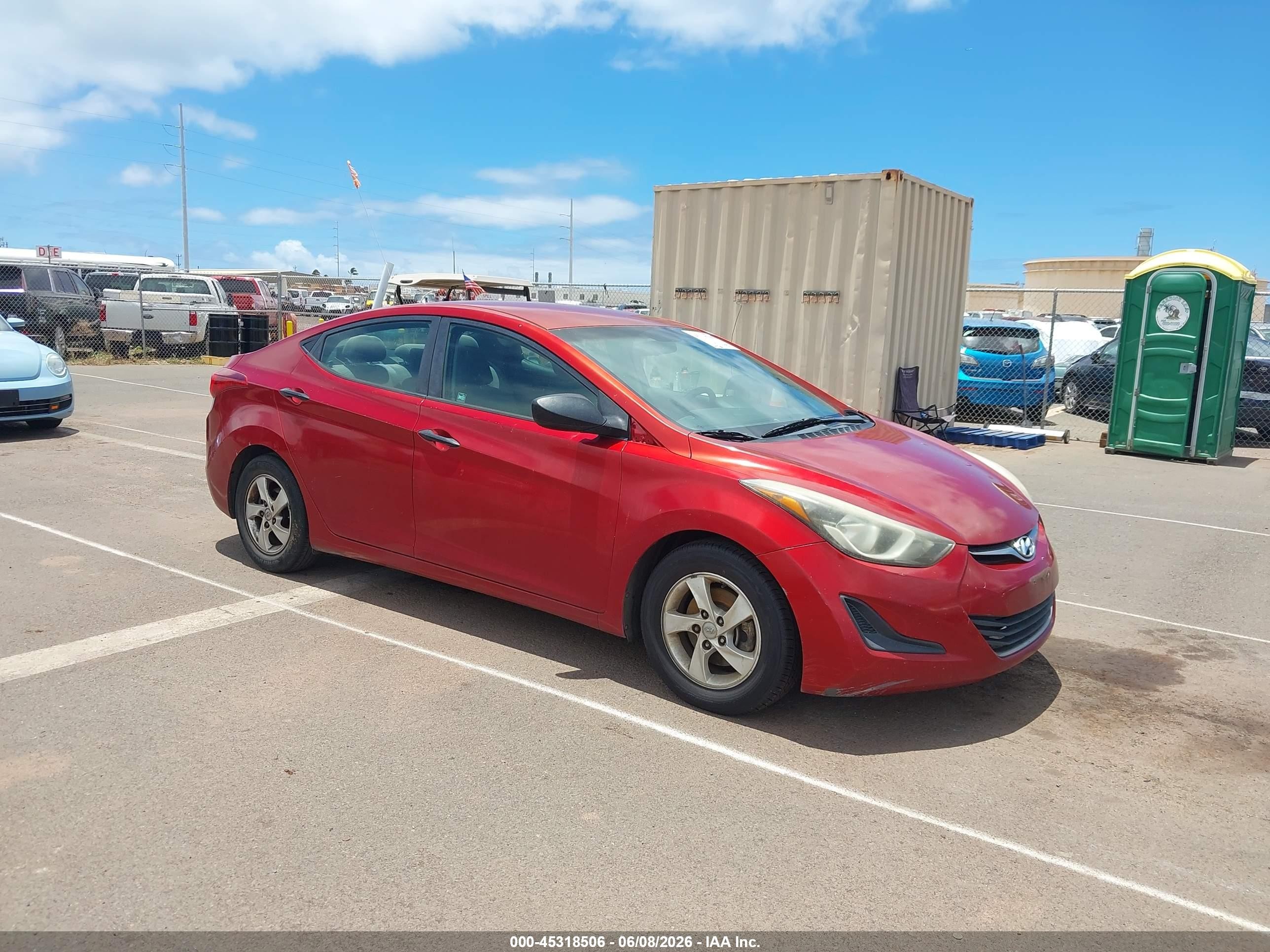 2014 Hyundai Elantra SE, VIN 5NPDH4AE6EH545612 — Normal wear