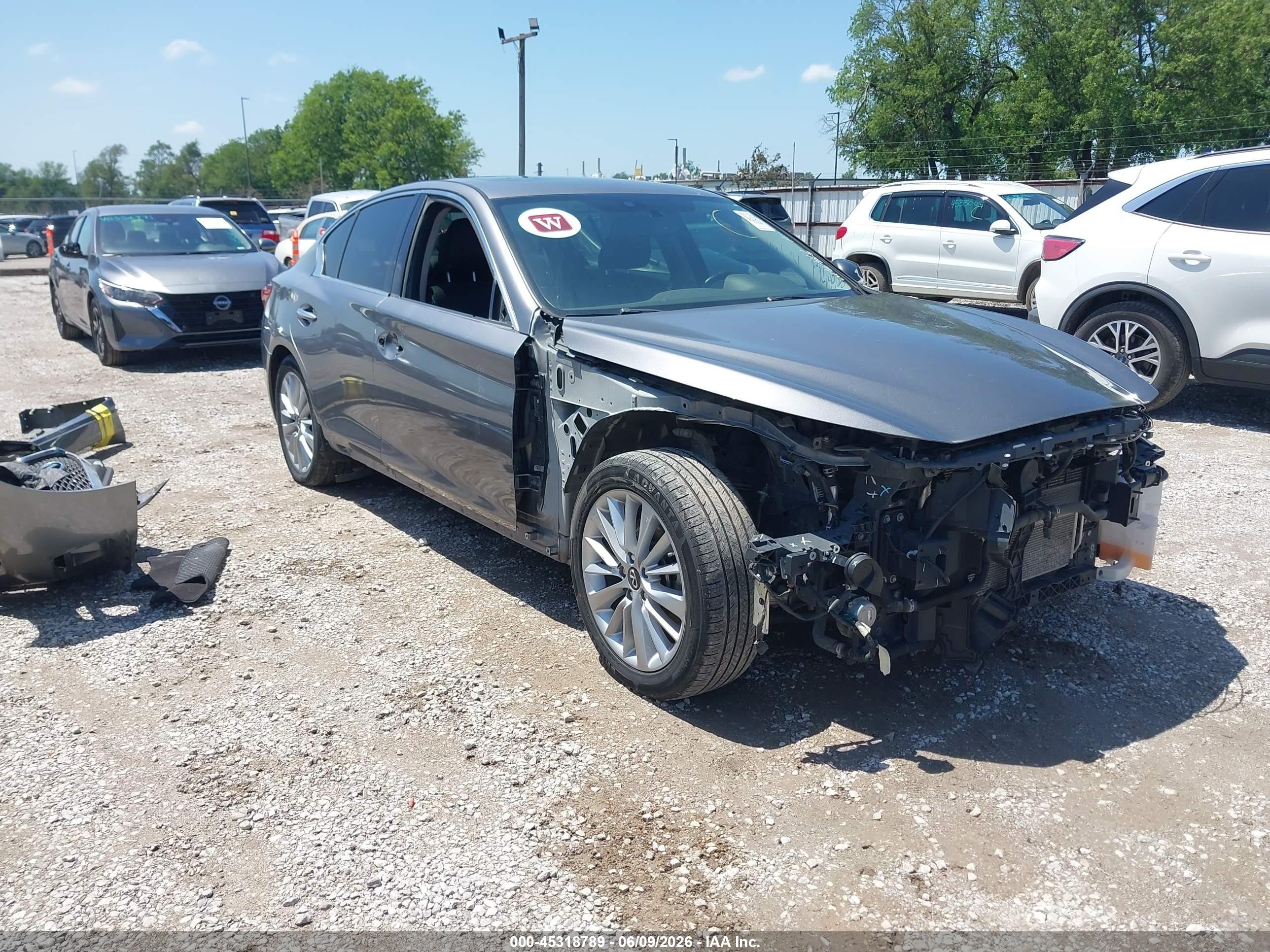 2020 Infiniti Q50 Luxe, VIN JN1EV7AR7LM256214 — Stripped